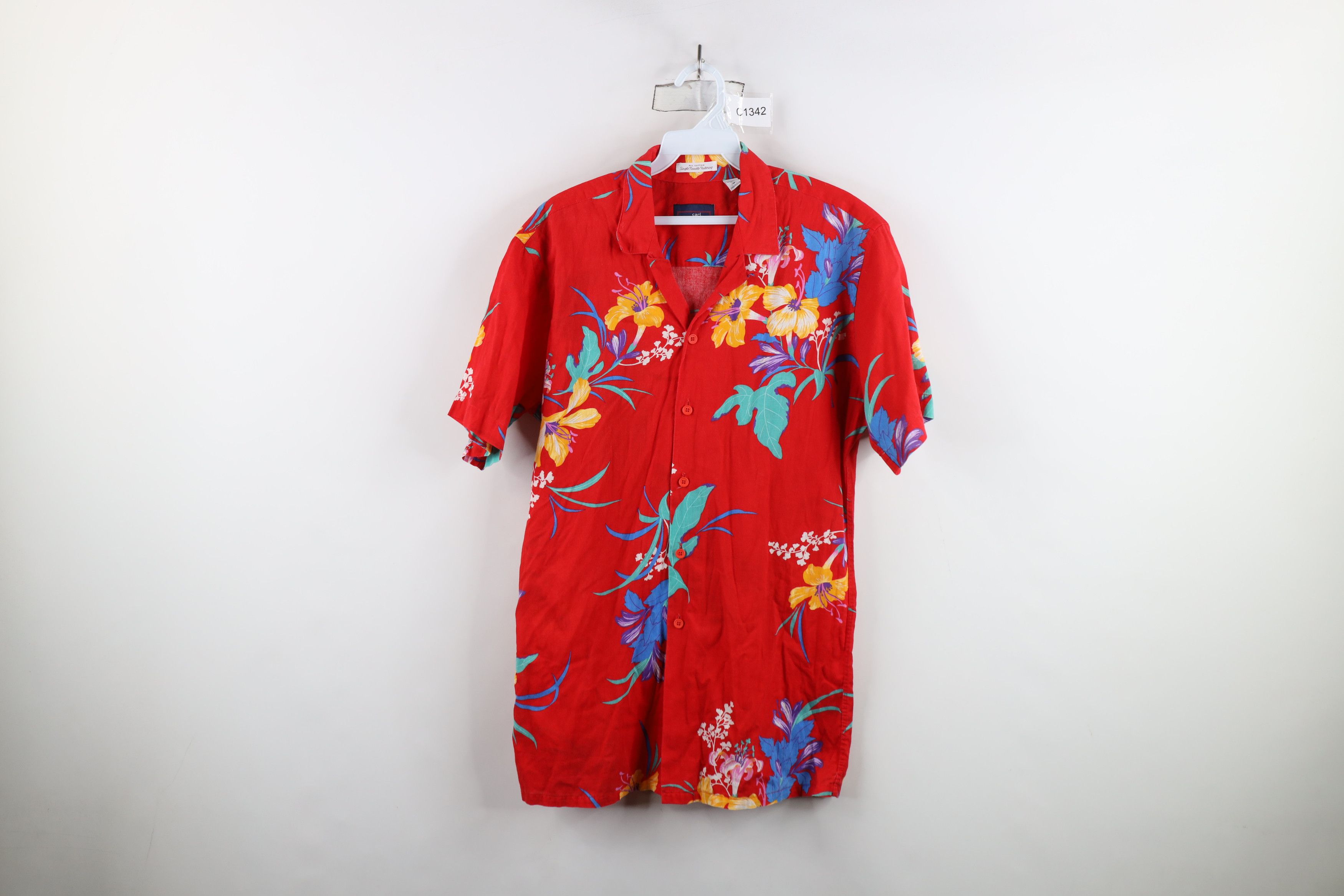 Vintage Vintage 70s Streetwear Flower Hawaiian Button Shirt USA Size US M / EU 48-50 / 2 - 1 Thumbnail