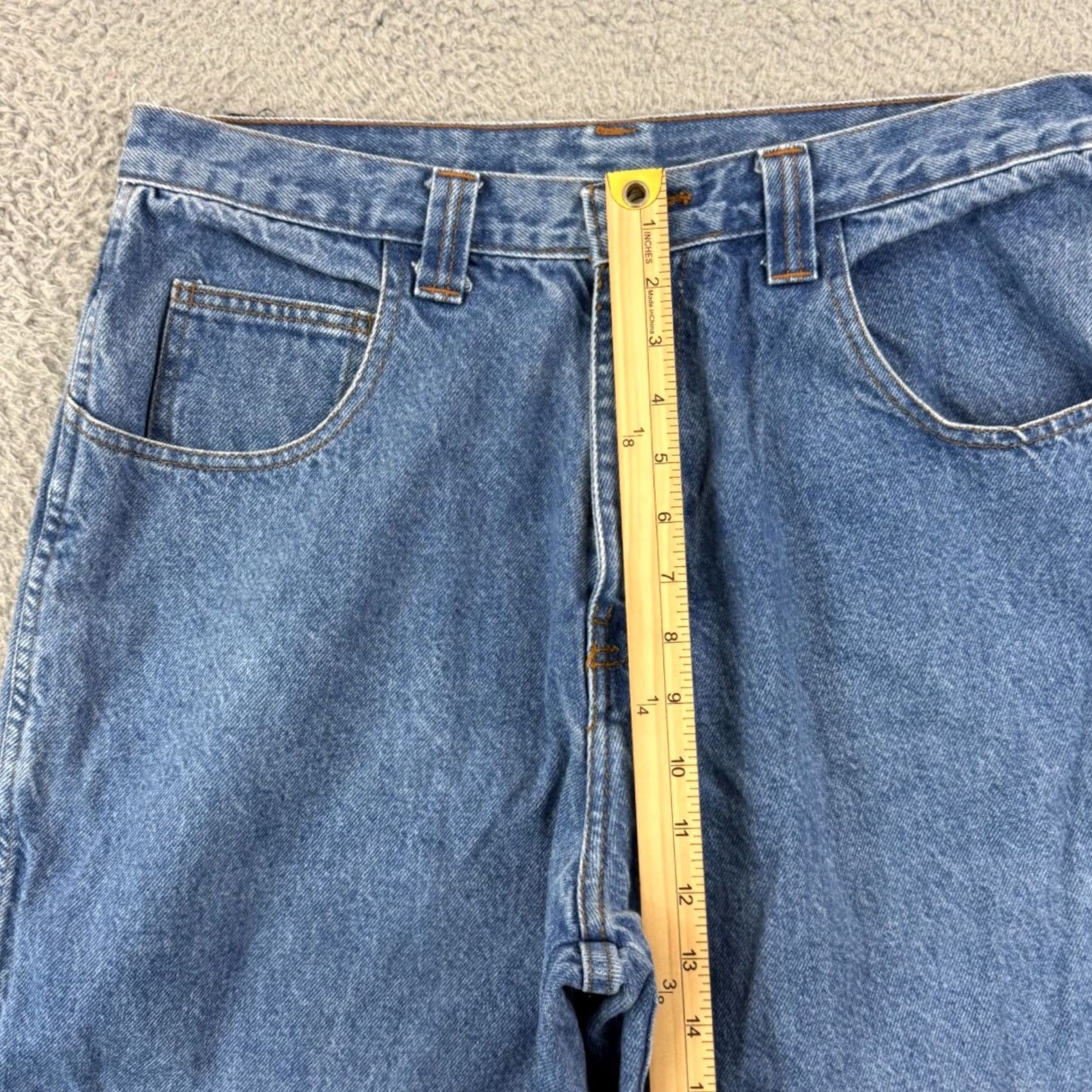 CB Sports VINTAGE PB Sports Jeans Mens 34x32 Blue Grunge Wide Leg Baggy Loose Skate Y2K Jeans Size US 34 / EU 50 - 7 Thumbnail