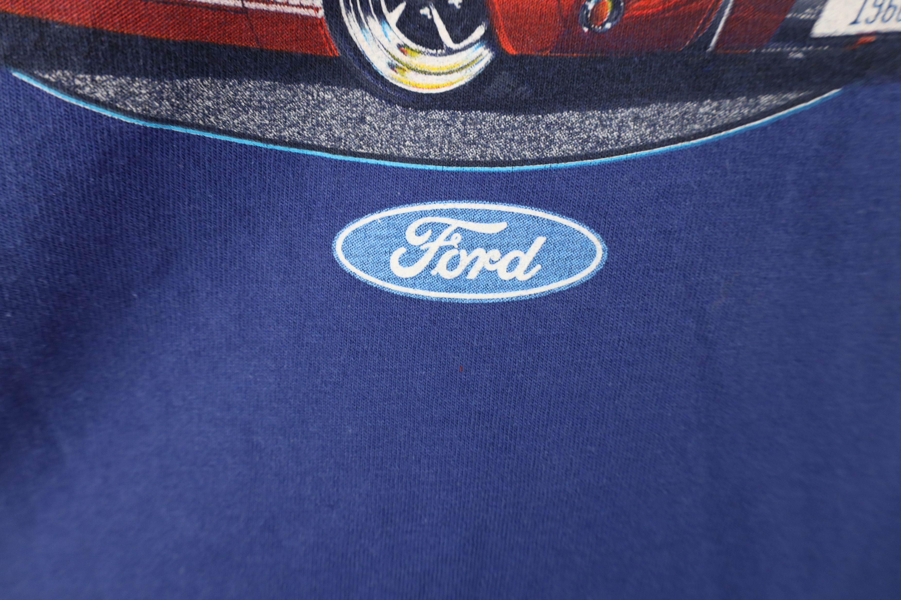 Vintage Vintage 90s Y2K Motor Co Mustang Muscle Car T-Shirt Blue Size US XL / EU 56 / 4 - 5 Thumbnail