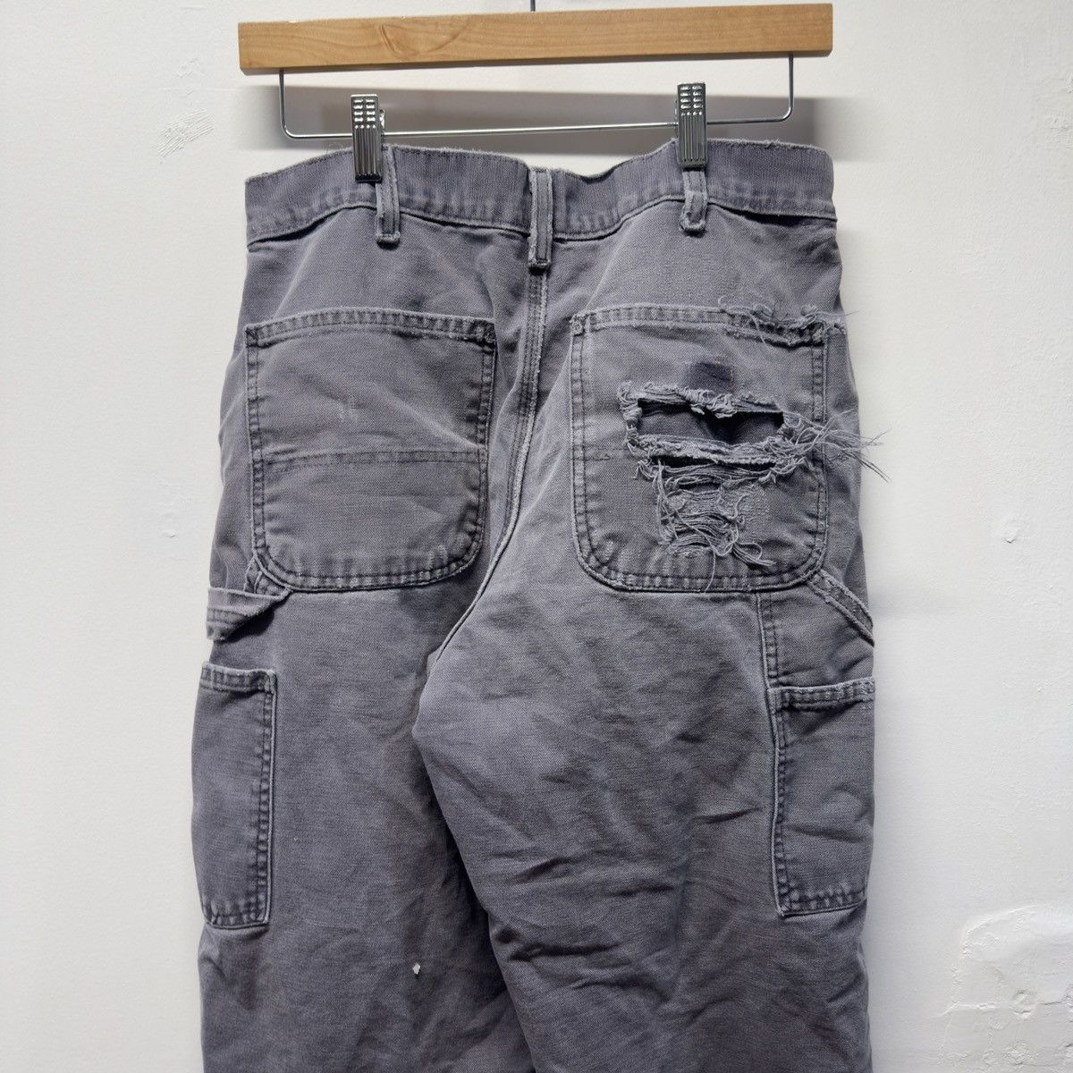 Carhartt Carhartt Thrashed Faded Distressed Pants ERD Grunge Chrome Size US 31 - 13 Thumbnail