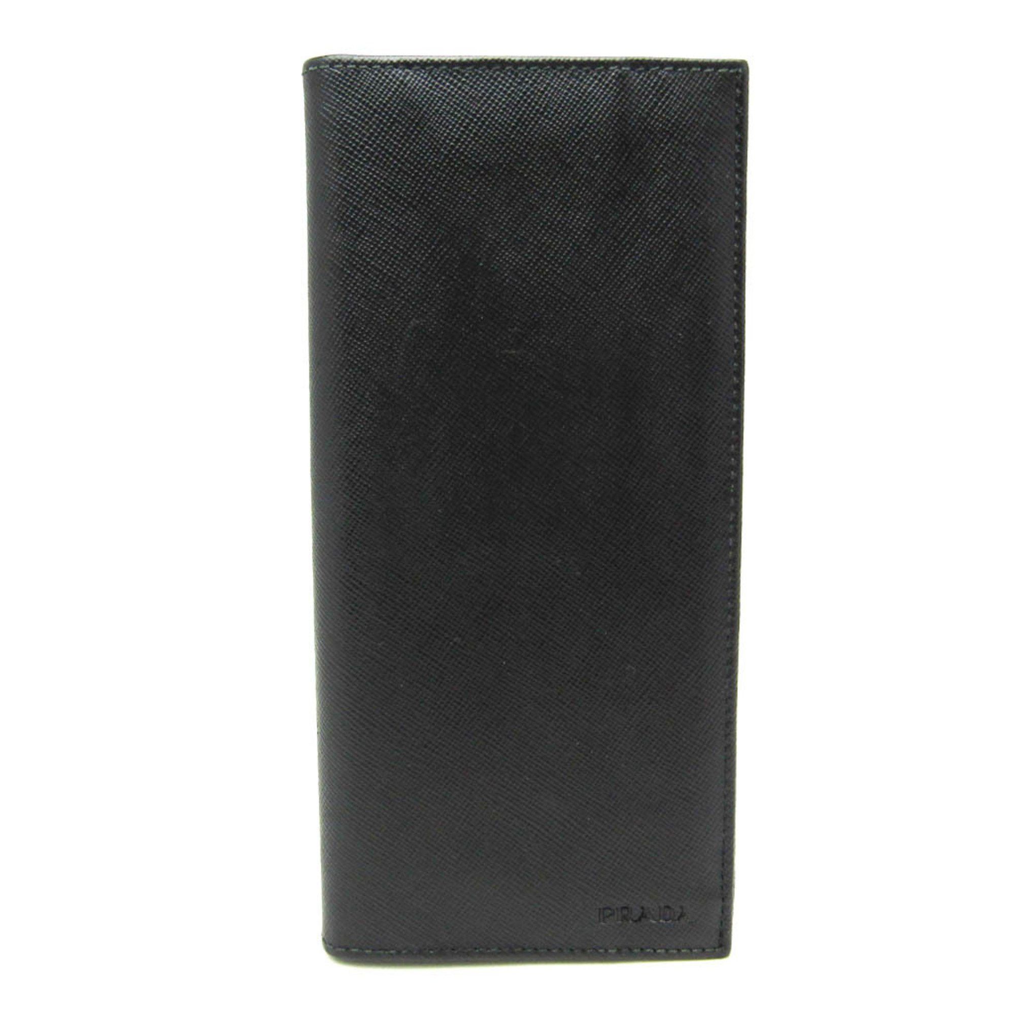 Prada Prada Men,Women Leather Long Wallet (bi-fold) Black Size ONE SIZE - 1 Thumbnail