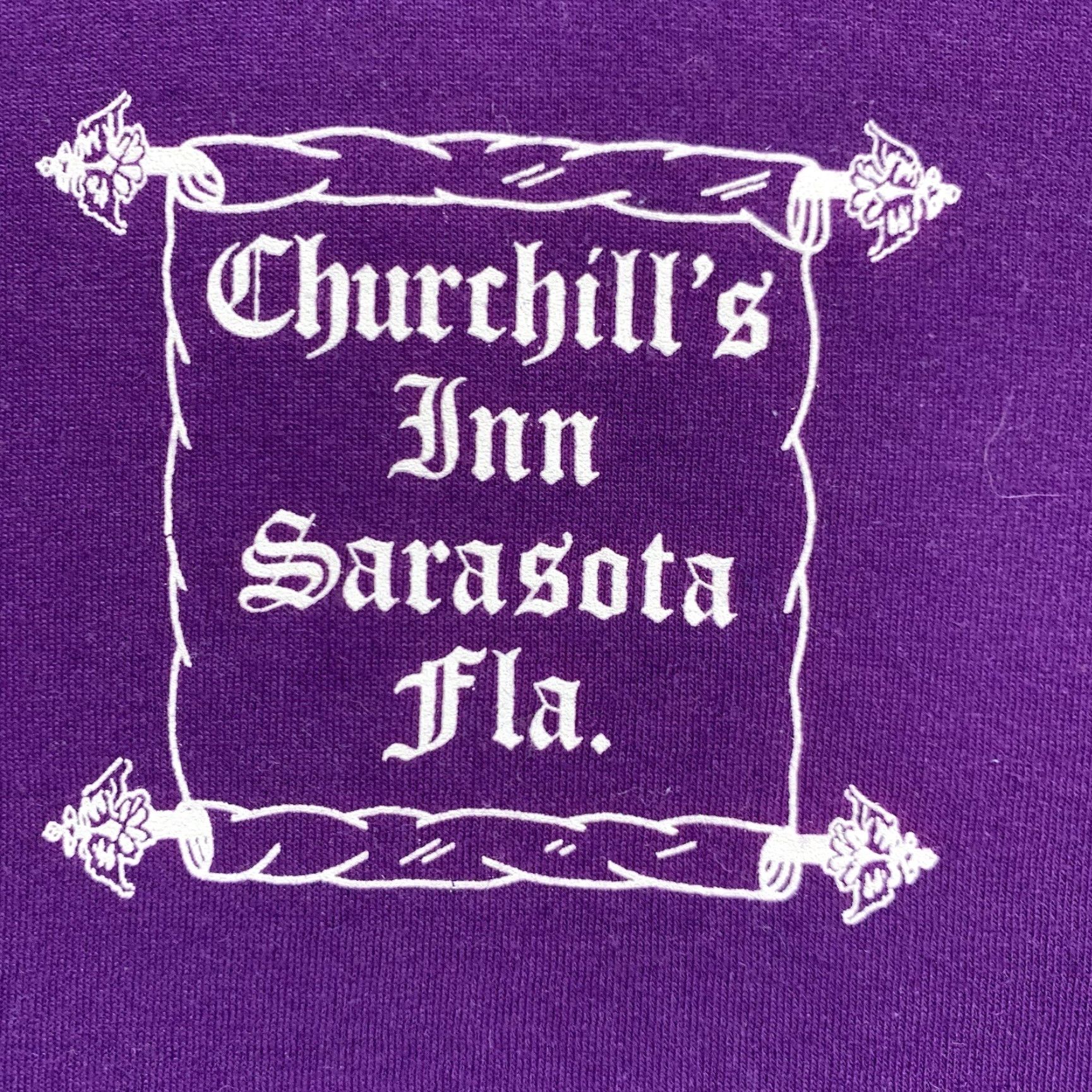 Vintage VINTAGE Single Stitch T Shirt Mens Large BOXY Churchill’s Inn Sarasota Florida Size US L / EU 52-54 / 3 - 4 Thumbnail
