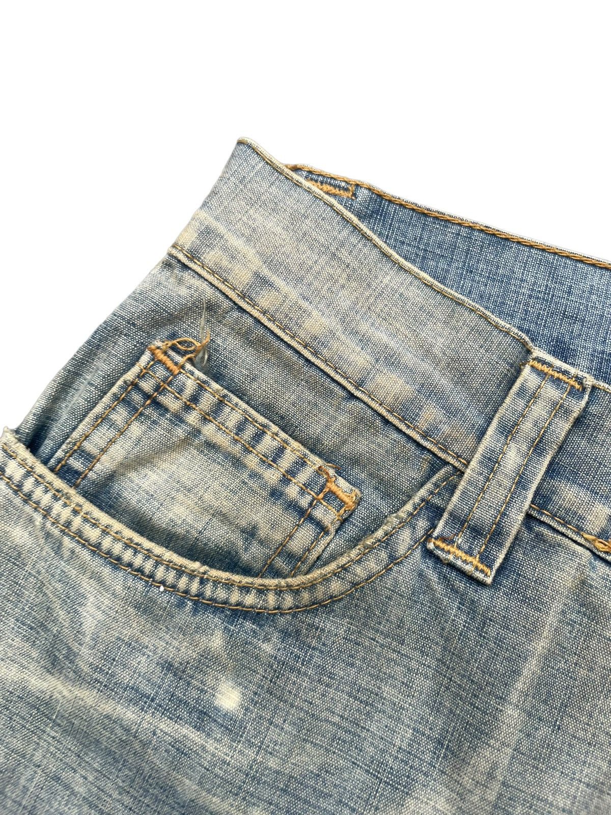 Designer Vintage Kemitch Socialite Faded Distressed Denim Size US 32 / EU 48 - 6 Thumbnail