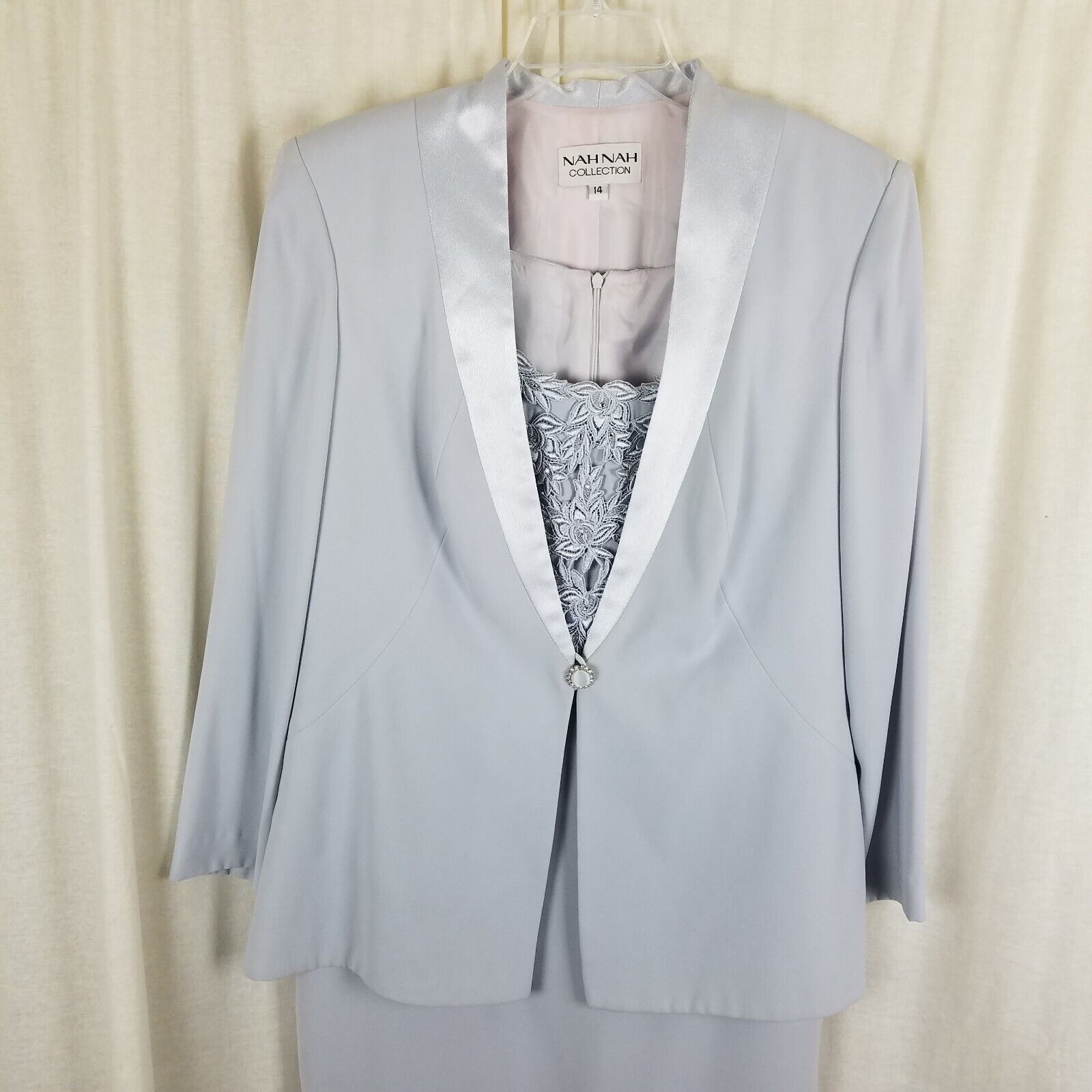 Vintage Nah Nah Collection Maxi Dress Jacket Suit Outfit Womens 14 Size XL / US 12-14 / IT 48-50 - 3 Thumbnail