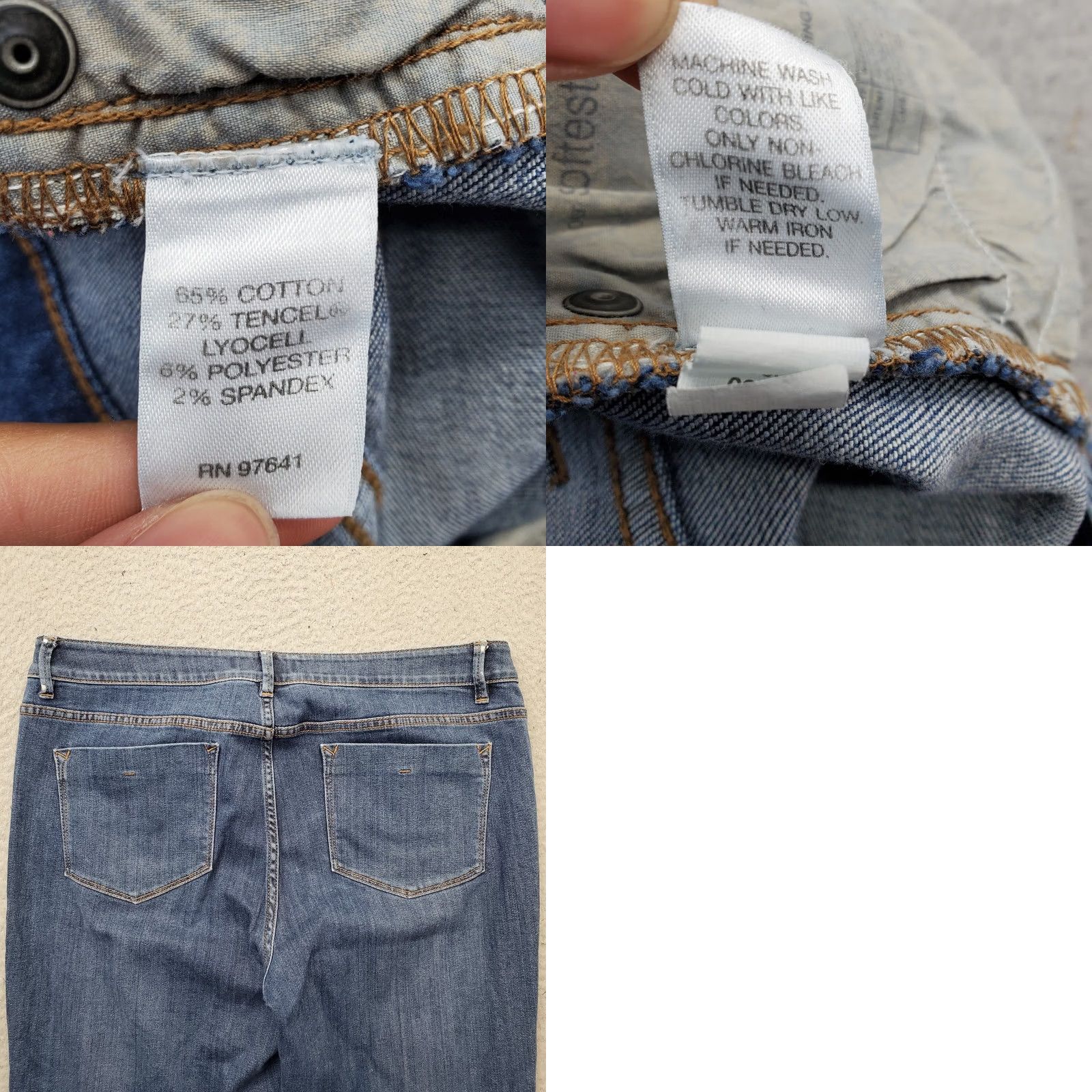 J. Jill J. Jill Weekender Jeans Womens 10 Blue Denim Dark Wash Stretch Straight Leg Size 32" / US 10 / IT 46 - 8 Thumbnail