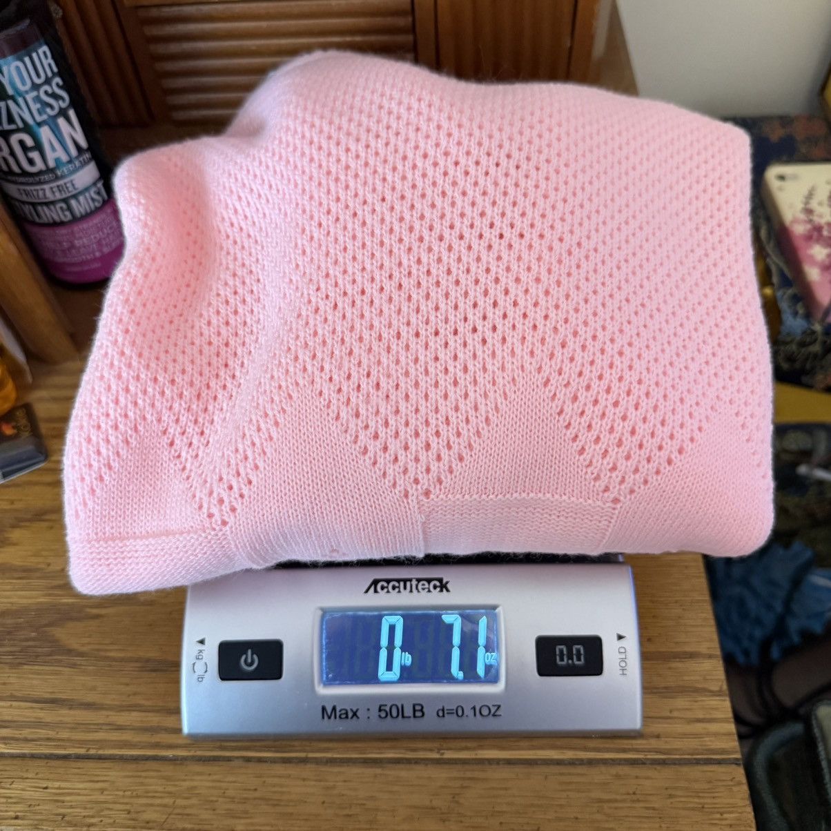 Vintage Vintage 80s Pink Lightweight Knit Sweater Sz XL Pointelle Size XL / US 12-14 / IT 48-50 - 11 Thumbnail