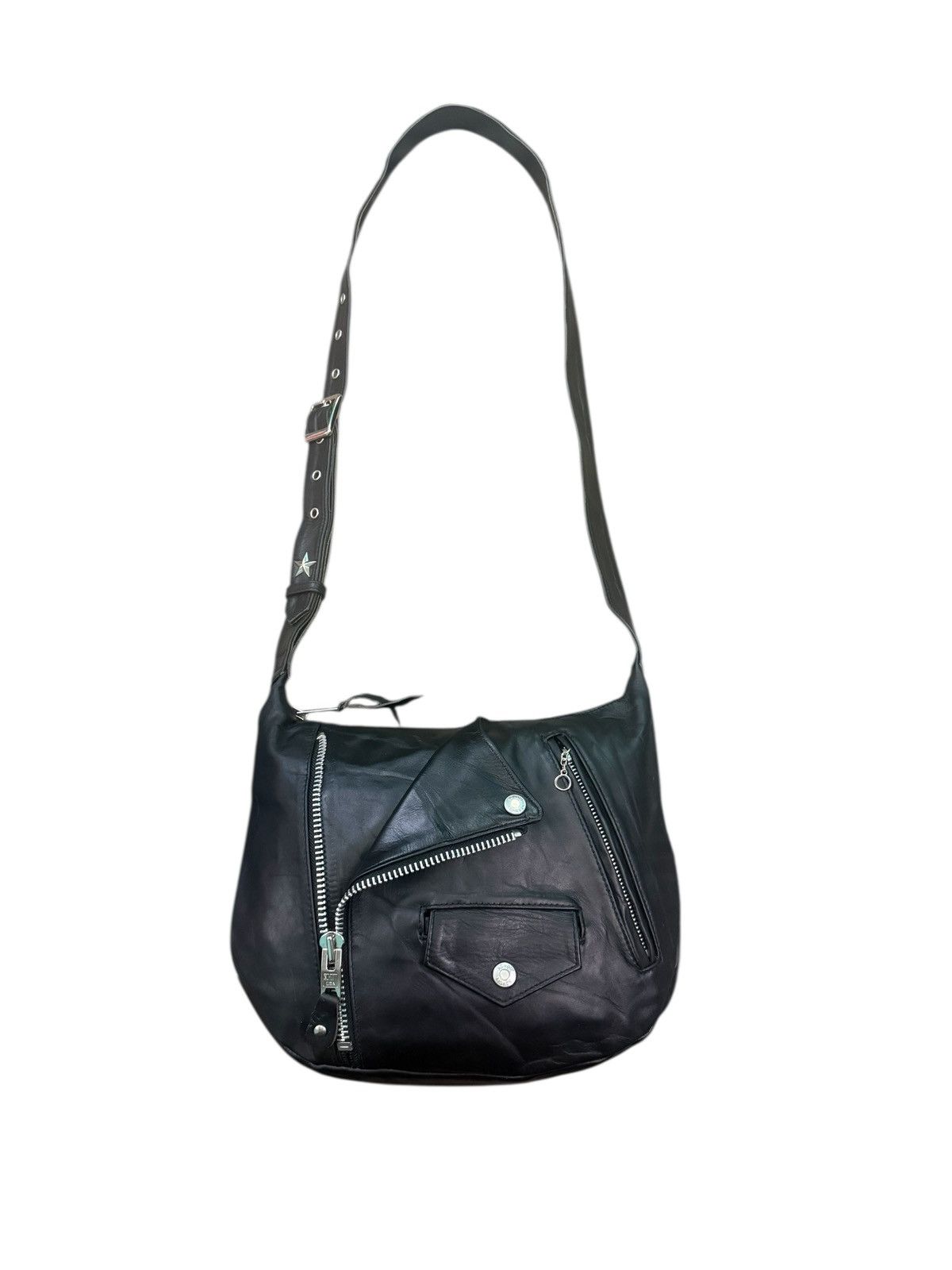 Schott RARE SCHOTT RIDERS LEATHER CROSSBODY BAG Size ONE SIZE - 1 Thumbnail