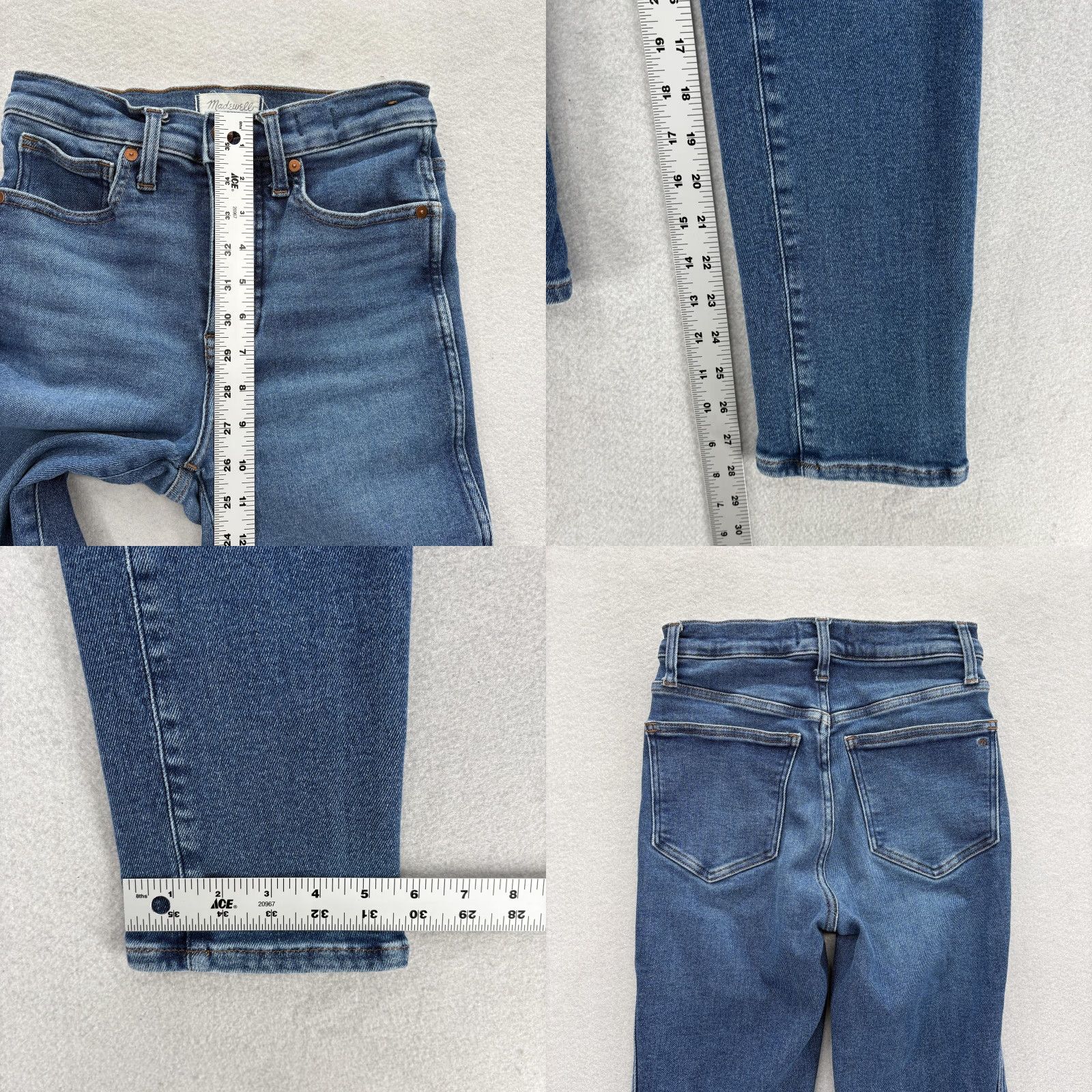 Madewell Madewell Jeans Womens 25 Stovepipe Straight High Rise Blue Stretch Denim Preppy Size 42" / US 20 - 8 Thumbnail