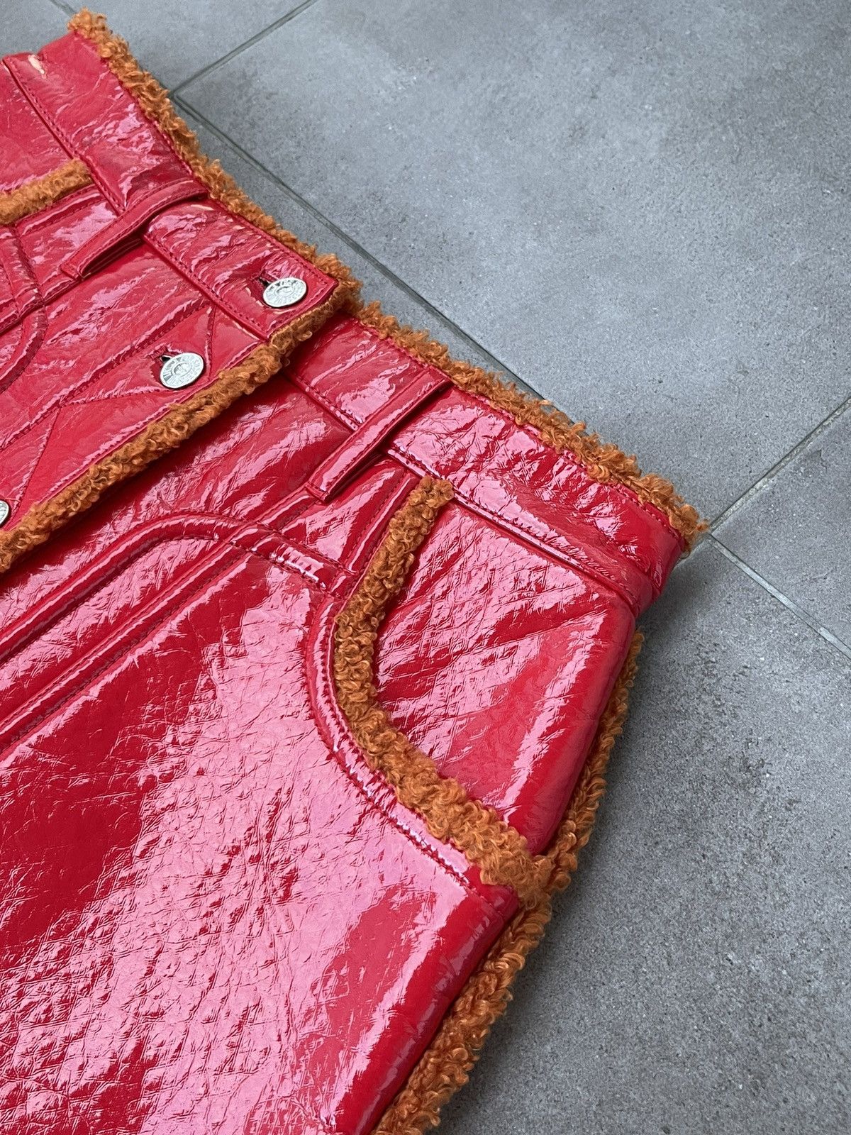 Diesel !DS! DS23 Diesel O-Neillia Red Regular Shine Skirt Size 27" / US 4 / IT 40 - 10 Thumbnail