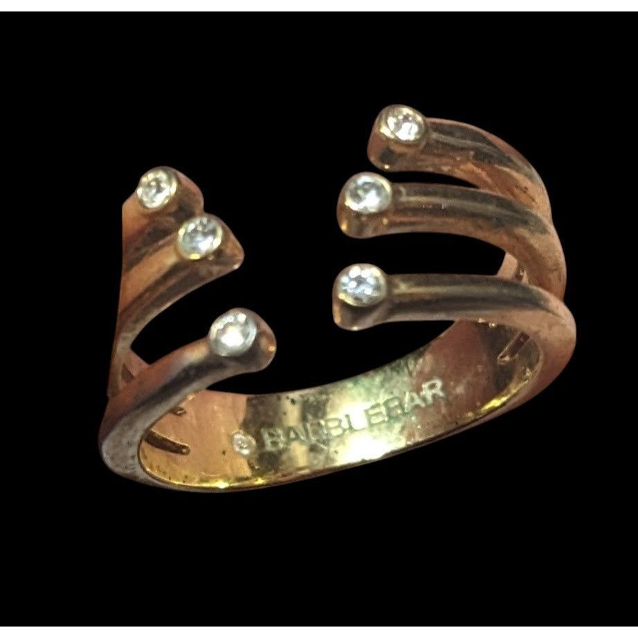 Other Baublebar Glam Gold Tone Tripe Layer Cage Ring With Clear St Size ONE SIZE - 11 Thumbnail