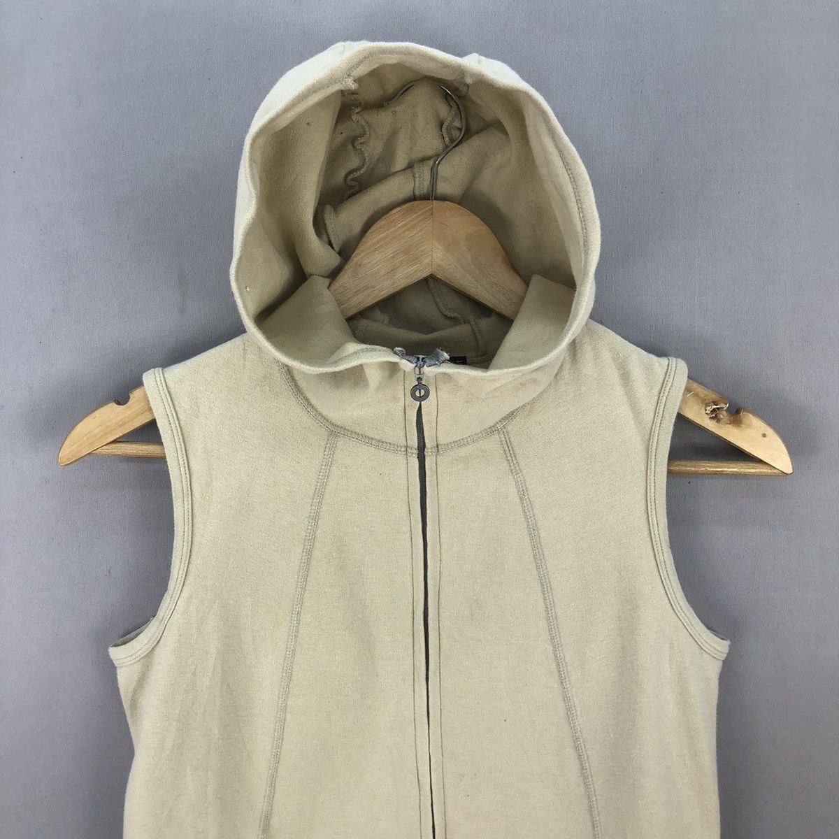 Marithe + Francois Girbaud Vintage 00’s MFG Punk Emo Sleeveless Hoodie Size XS / US 0-2 / IT 36-38 - 4 Thumbnail