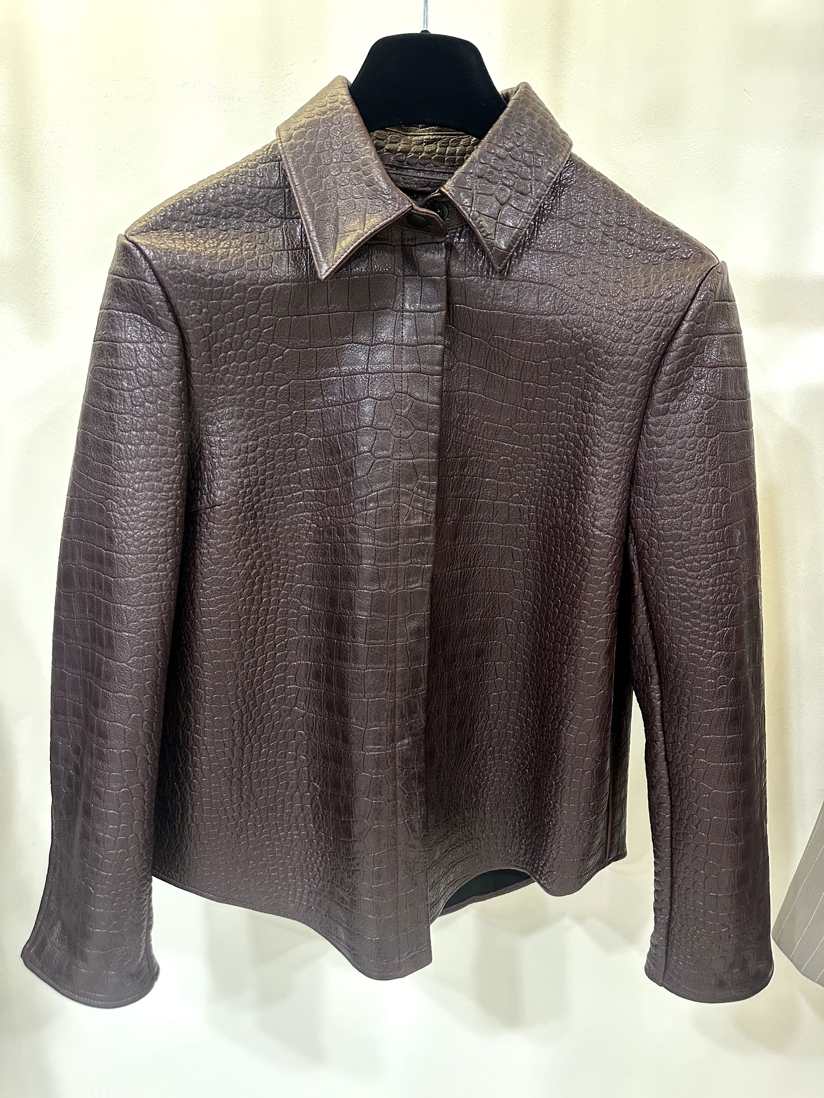 Acne Studios Acne Studios Leather Shirt Jacket Size XS / US 0-2 / IT 36-38 - 1 Thumbnail
