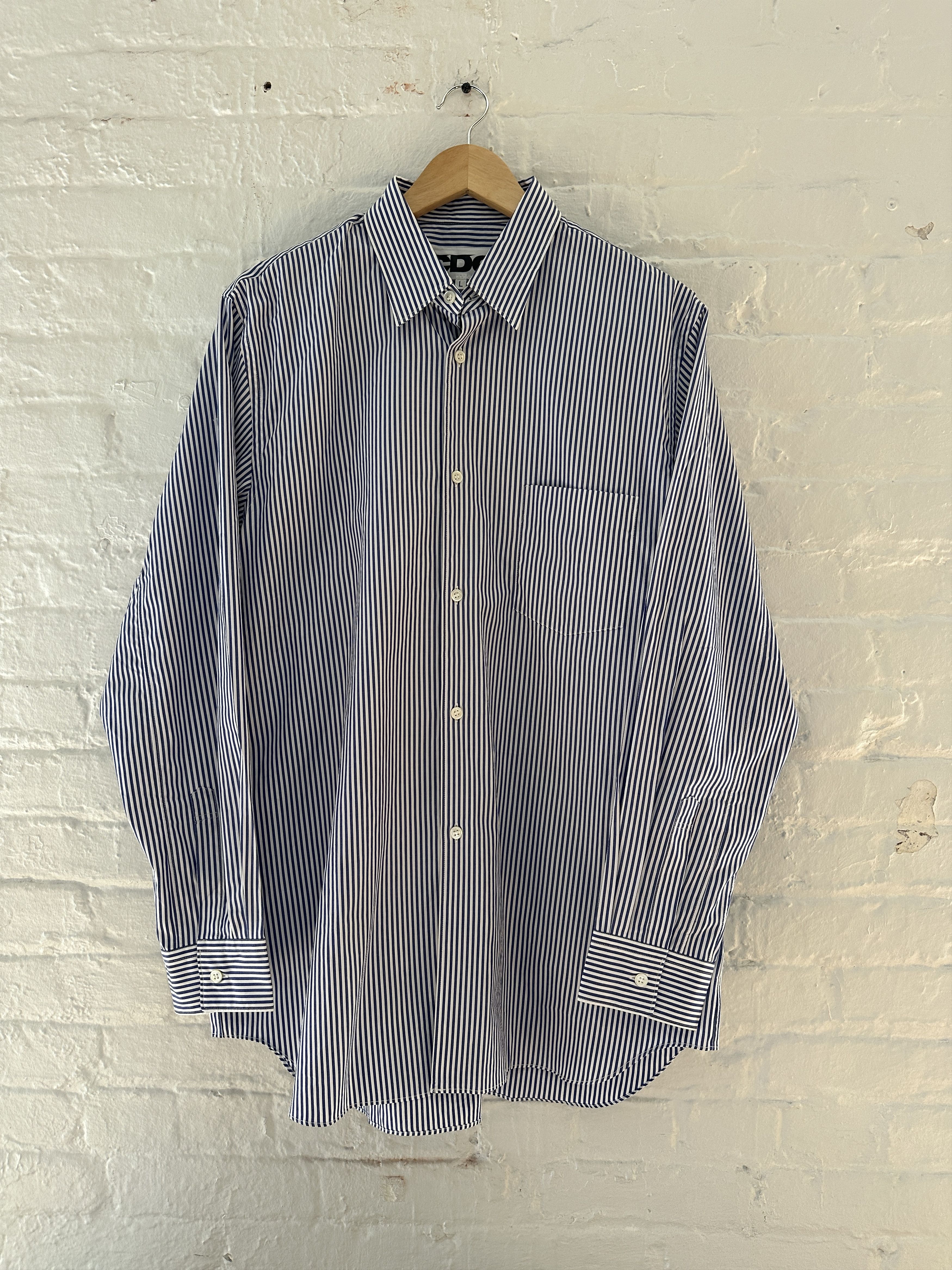 Comme des Garcons Comme des Garcons CDG Striped Button Up Shirt Size US L / EU 52-54 / 3 - 1 Thumbnail