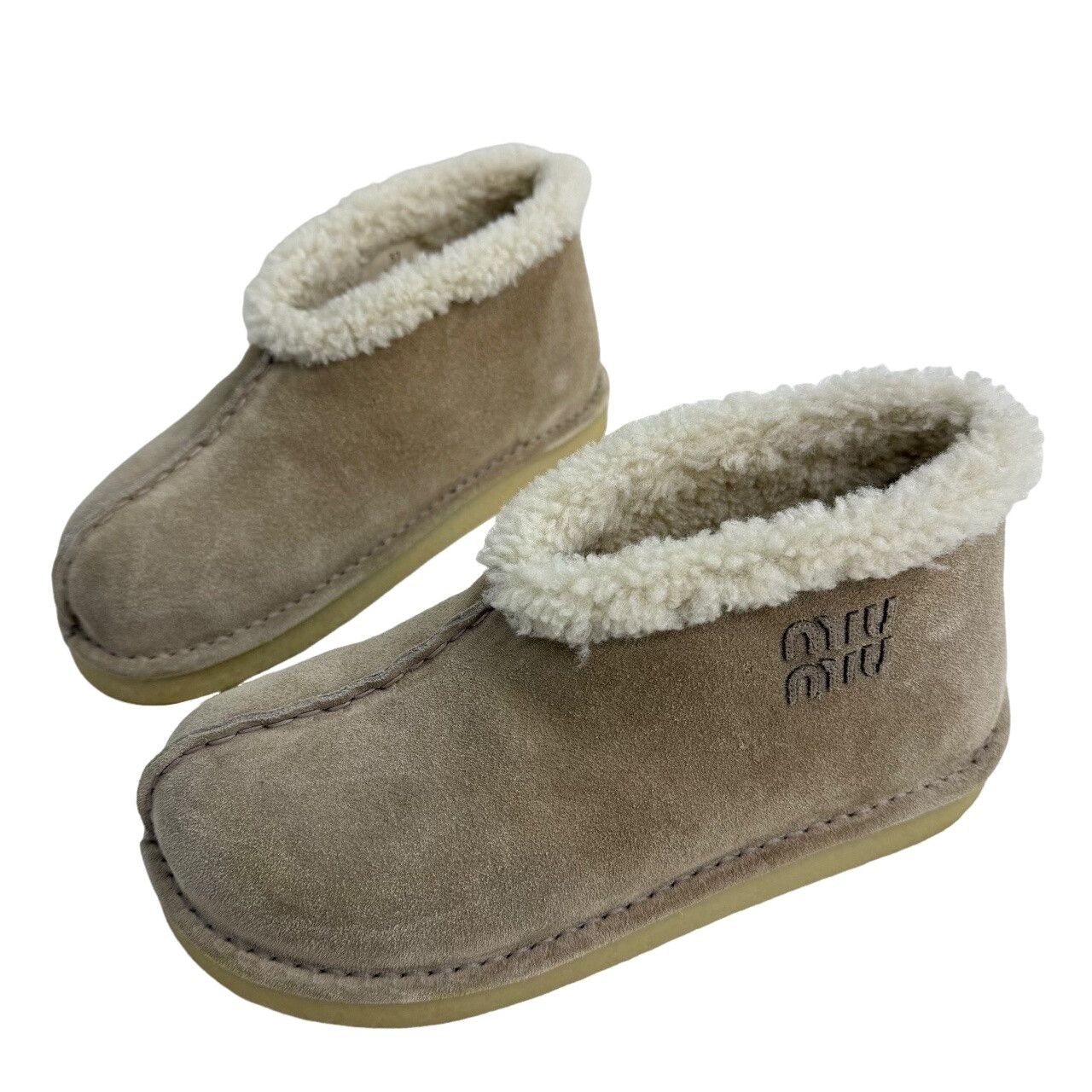 Miu Miu Miu Miu Suede Shearling Boots Size 37 Size US 7 / IT 37 - 1 Thumbnail