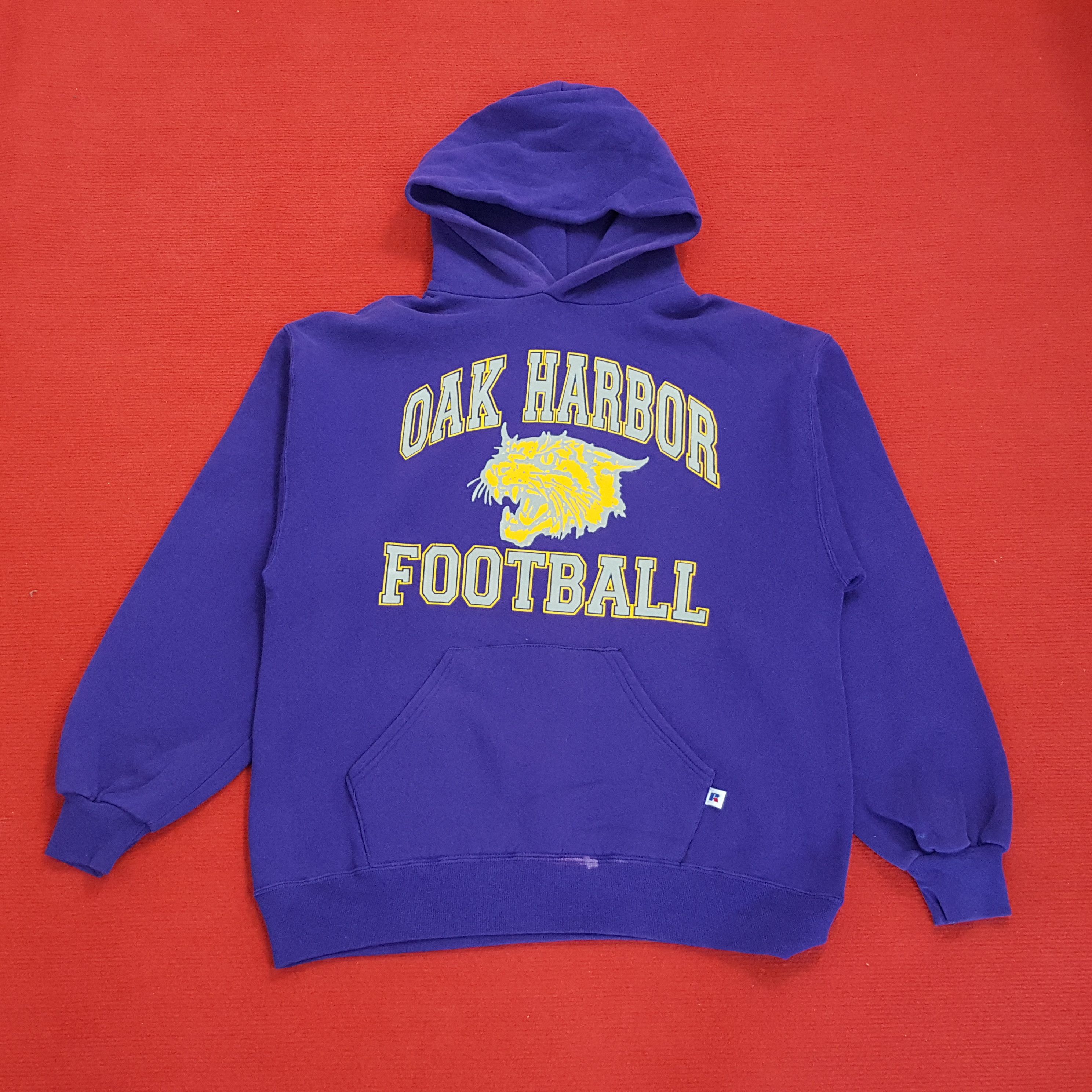 Russell Athletic × Vintage OAK Harbor Football Streetwear Style Vintage Hoodies Size US M / EU 48-50 / 2 - 1 Thumbnail