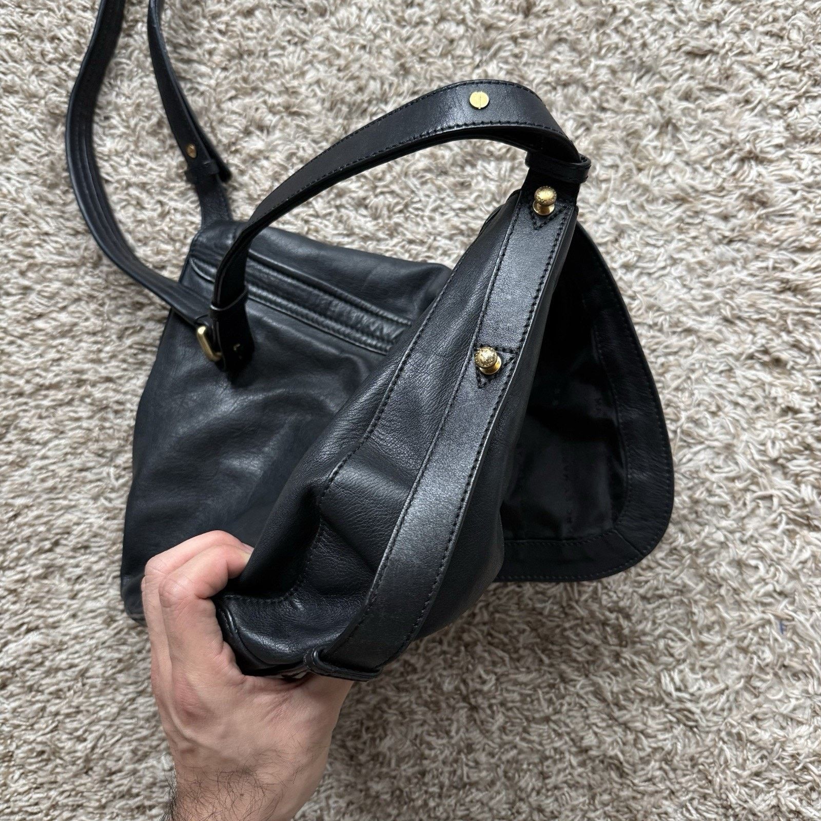 Marc Jacobs × Marc by Marc Jacobs Marc By Marc Jacobs Messenger Bag Black Leather Purse Size ONE SIZE - 6 Thumbnail