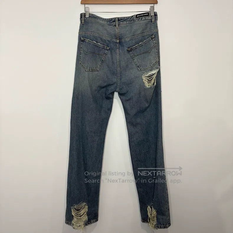 Balenciaga Balenciaga size S Distressed Washed Destroyed Denim Longs Size US 27 - 2 Thumbnail