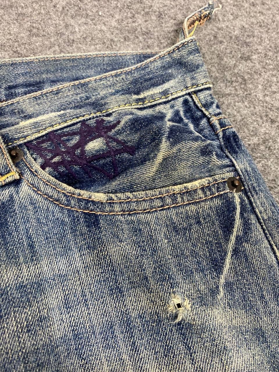Hysteric Glamour thee hysterics xxx bootcut flare distressed denim Size US 35 - 16 Thumbnail