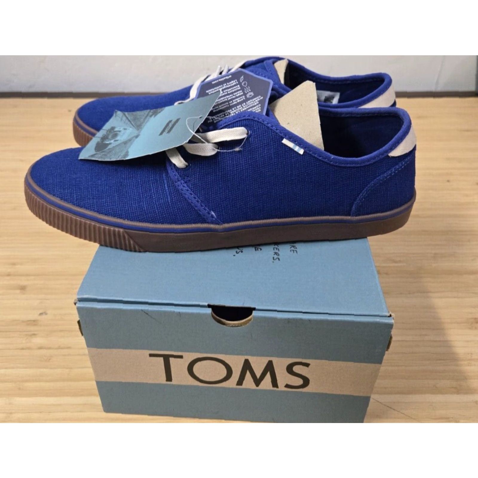 Toms TOMS Men Sneaker Heritage Canvas Carlo Indigo Blue 9 Size US 9 / EU 42 - 2 Thumbnail