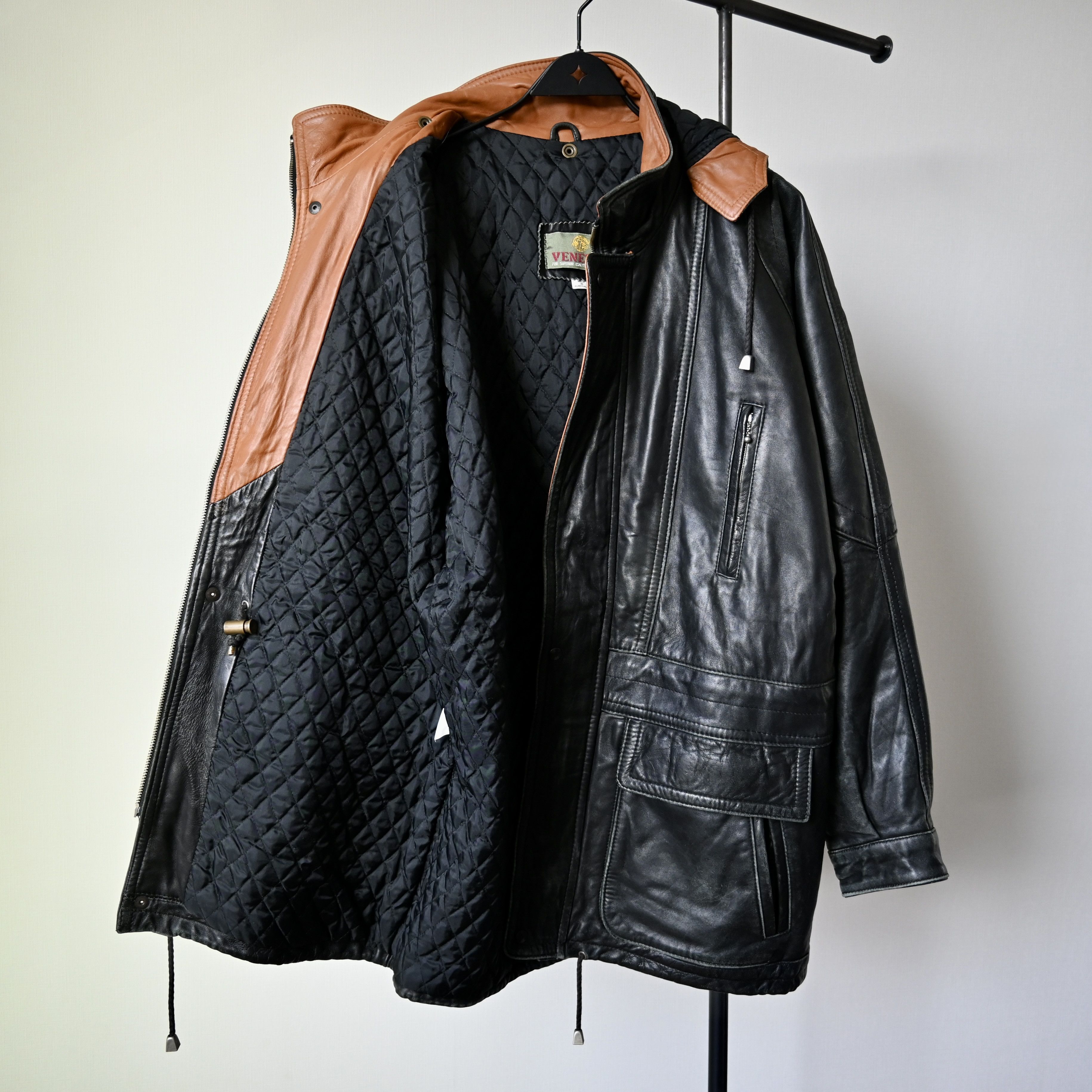 Vintage VTG 1990s VENETTI lamb leather parka, made in Australia Size US L / EU 52-54 / 3 - 2 Thumbnail