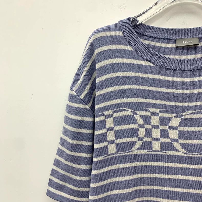 Dior Dior Color-blocked striped logo letter print mulberry silk Size US M / EU 48-50 / 2 - 3 Thumbnail