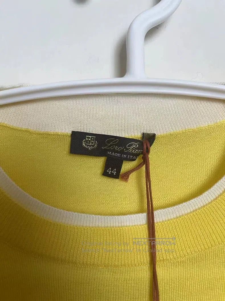 Loro Piana Loro Piana Yellow Knit Short Sleeve Top. Size M / US 6-8 / IT 42-44 - 2 Thumbnail