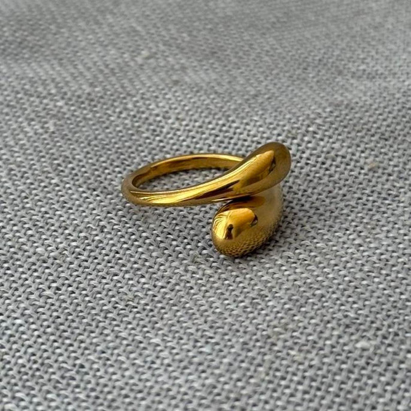 Other Gold asymmetrical ring classic flowy WMNS2 Size ONE SIZE - 2 Thumbnail