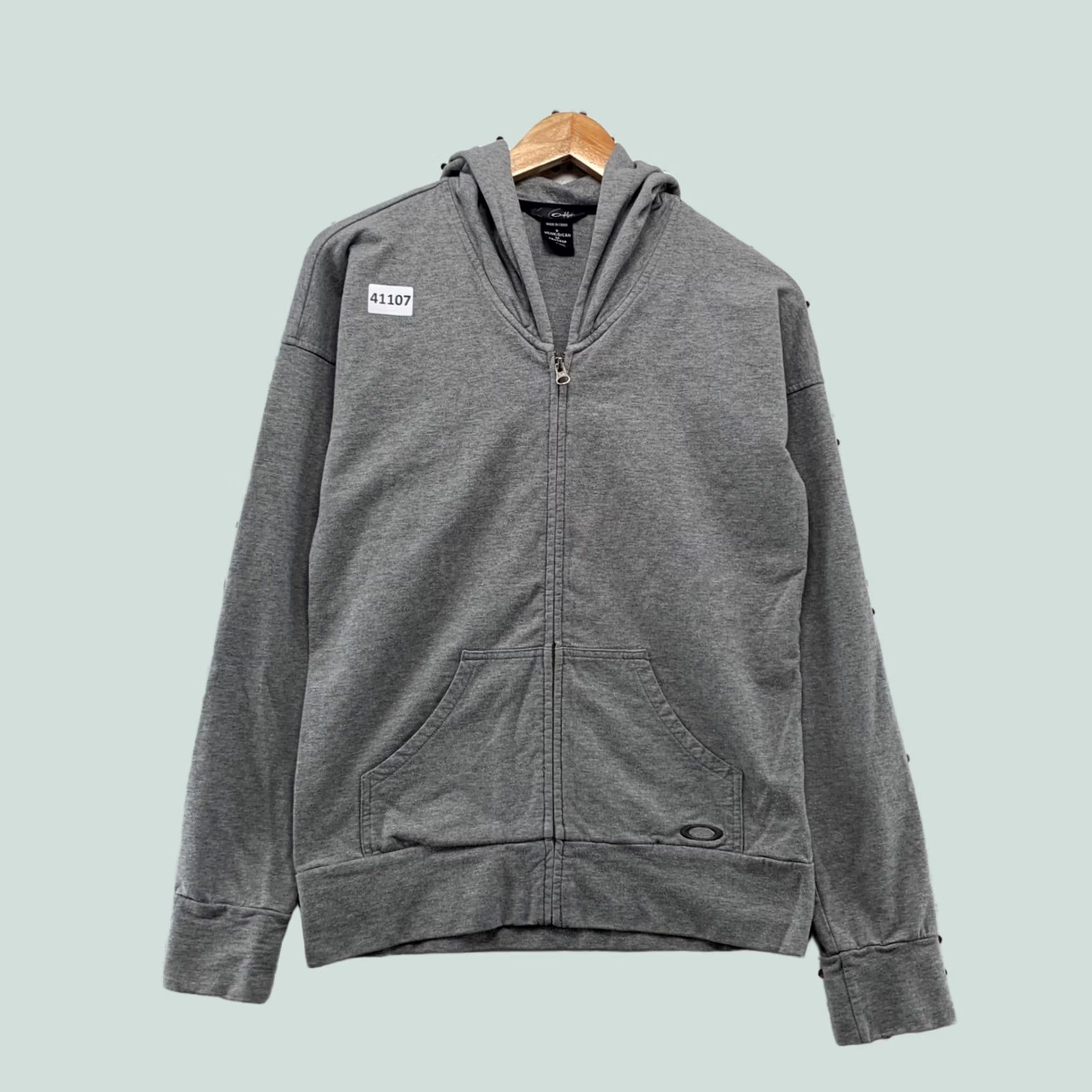 Oakley Oakley Zip Hoodie Sweatshirt Womens Small Gray Lightweight Hooded 19x25 Size S / US 4 / IT 40 - 1 Thumbnail