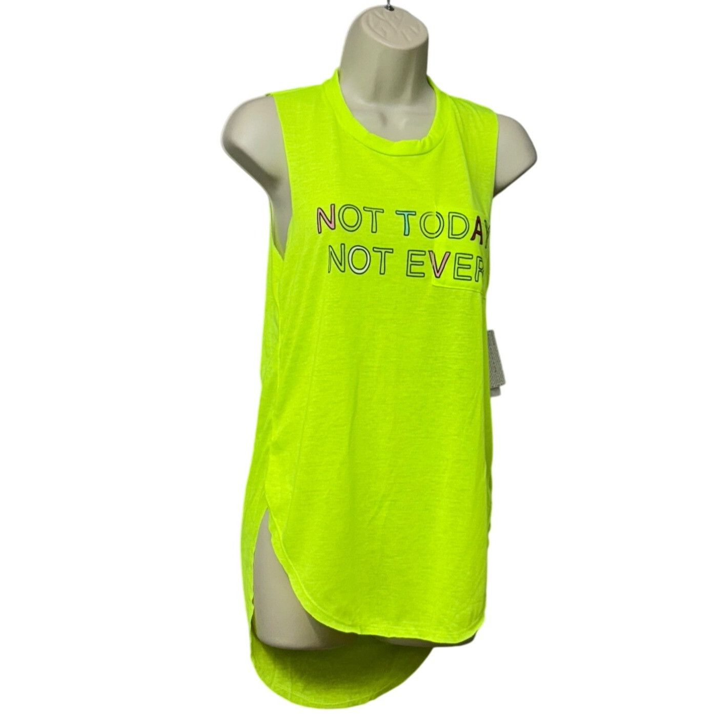 Other Rebellious One Junior's “Not Now Not Ever” Tank Top, Neon Y Size XS / US 0-2 / IT 36-38 - 2 Thumbnail