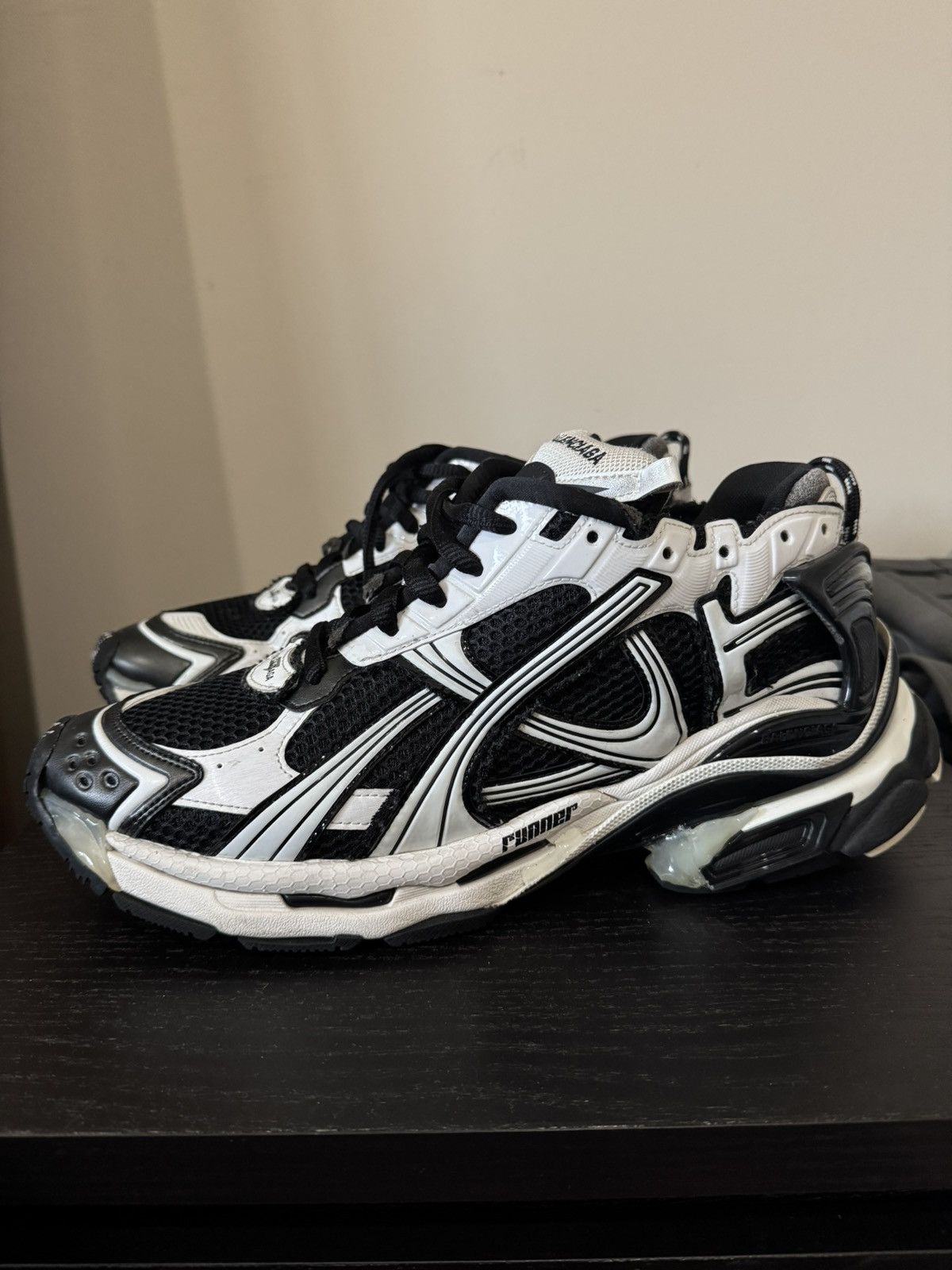 Balenciaga Balenciaga Runner 44 Black and White Running Shoe