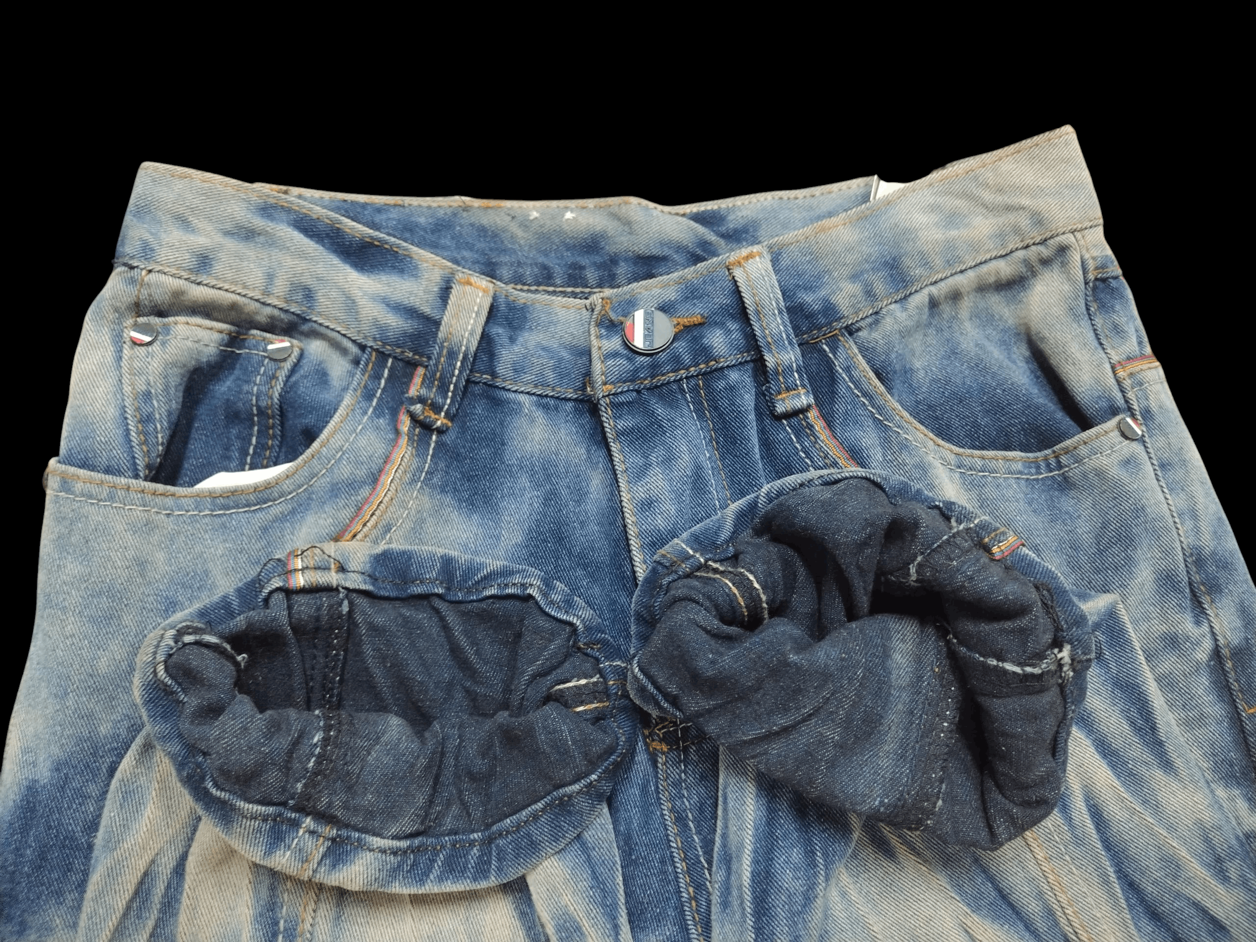 Seditionaries Crazy acid wash jeans Punk Goth Distressed Five Dime Jeans Size US 30 / EU 46 - 14 Thumbnail