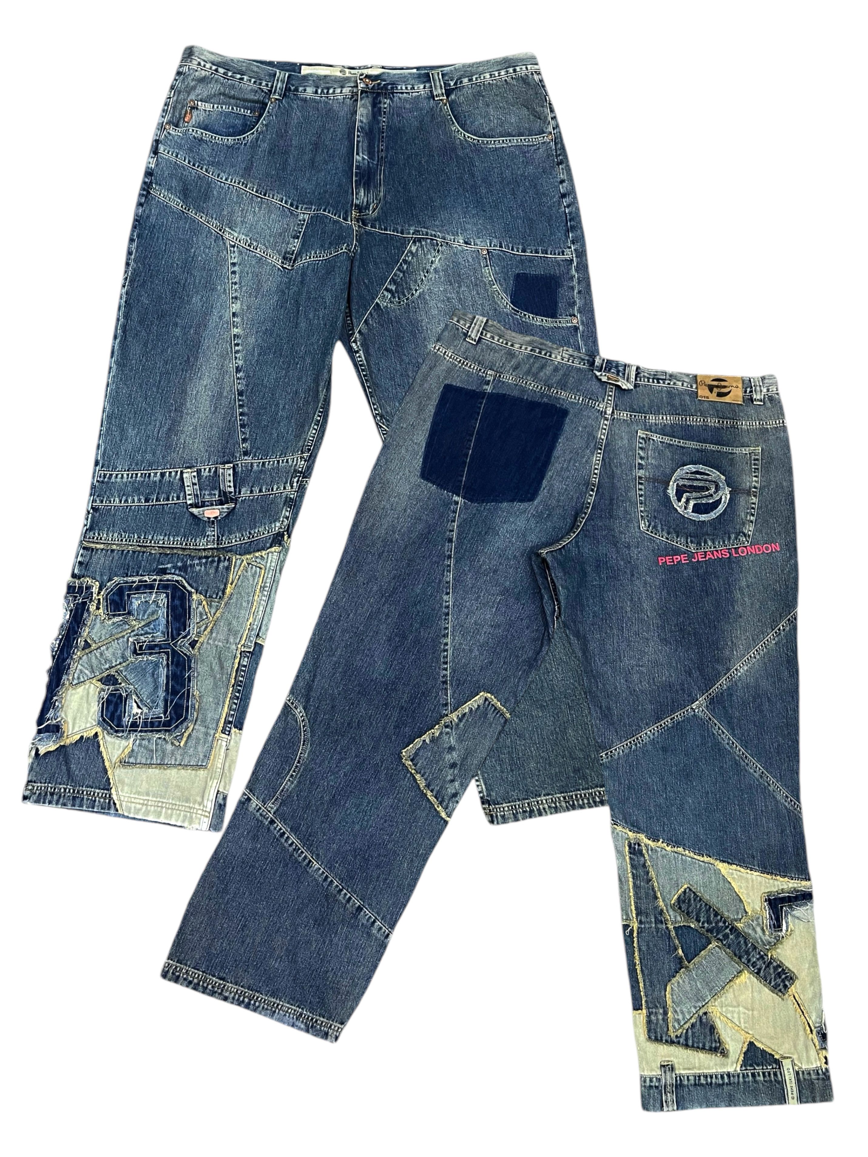 Pepe Jeans SIZE 48” BIG SIZE ULTRA RARE💥Vtg PEPE JEANS Patchwork Denim Size US 44 / EU 60 - 1 Thumbnail