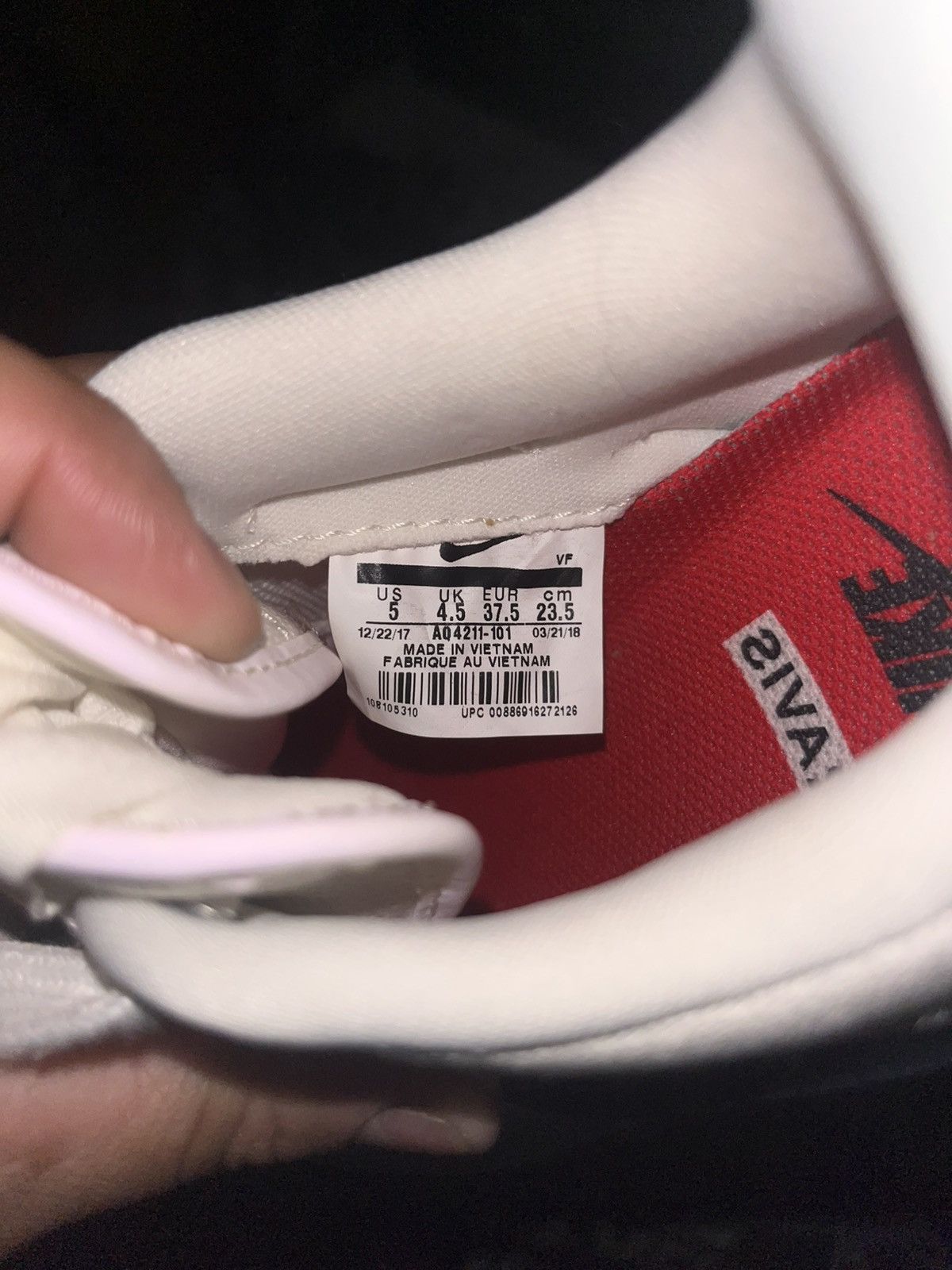 Nike × Travis Scott 2018 Travis Scott x Air Force 1 ‘Sail’ Size US 5 / EU 37 - 6 Thumbnail