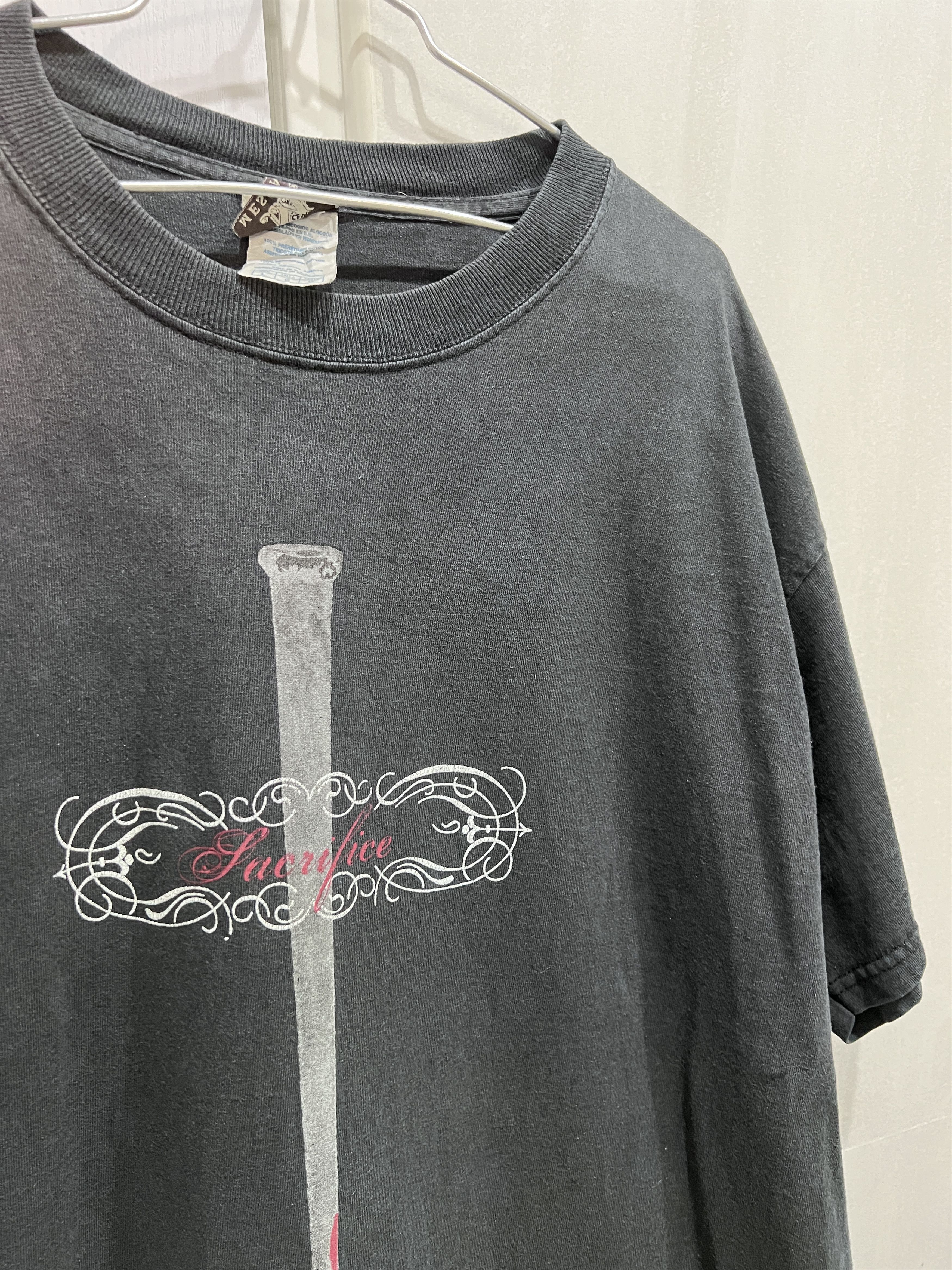 Vintage Y2K Sacrifice Jesus God Lord Bible Holy Tee Faded