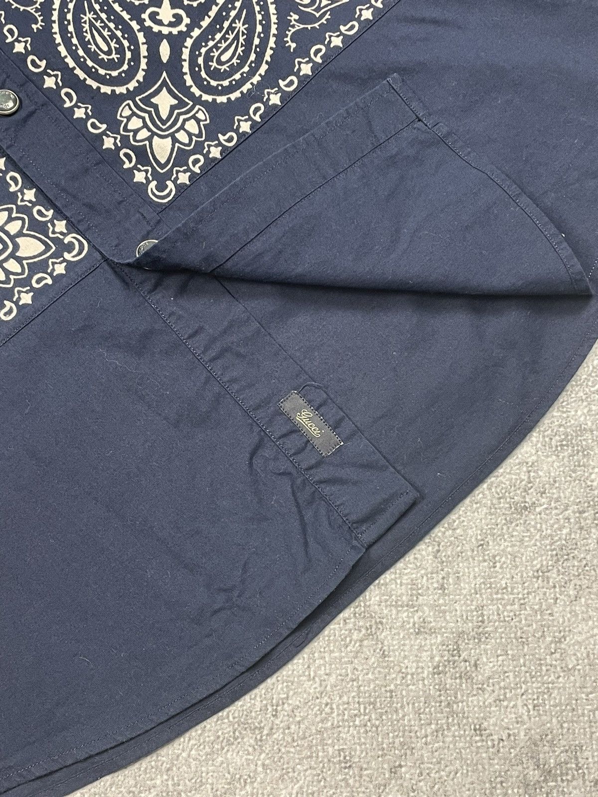 Gucci Gucci bandana Luxury Shirt Button Ups Vintage Cotton Size US M / EU 48-50 / 2 - 5 Thumbnail