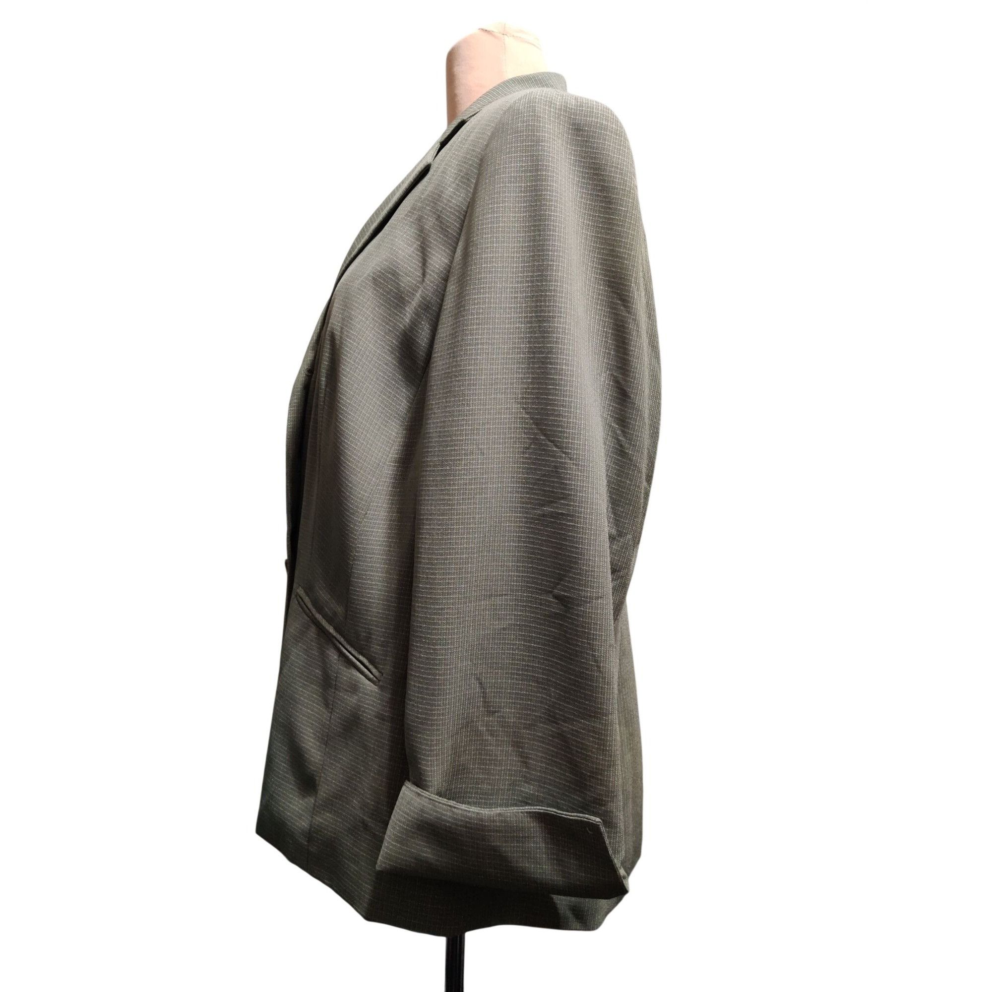 Vintage Vintage Evan Picone 20W Plus Size Green Microcheck Tailored Size XXL / US 16-18 / IT 52-54 - 9 Thumbnail