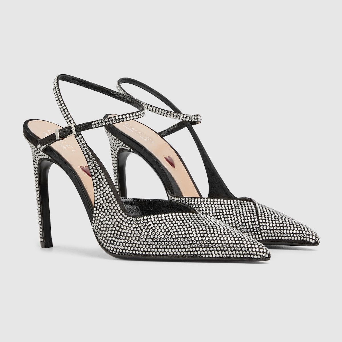 Gucci o1s1wg110125 High-Heeled Pumps in Black/Silver Size US 9 / IT 39 - 2 Thumbnail