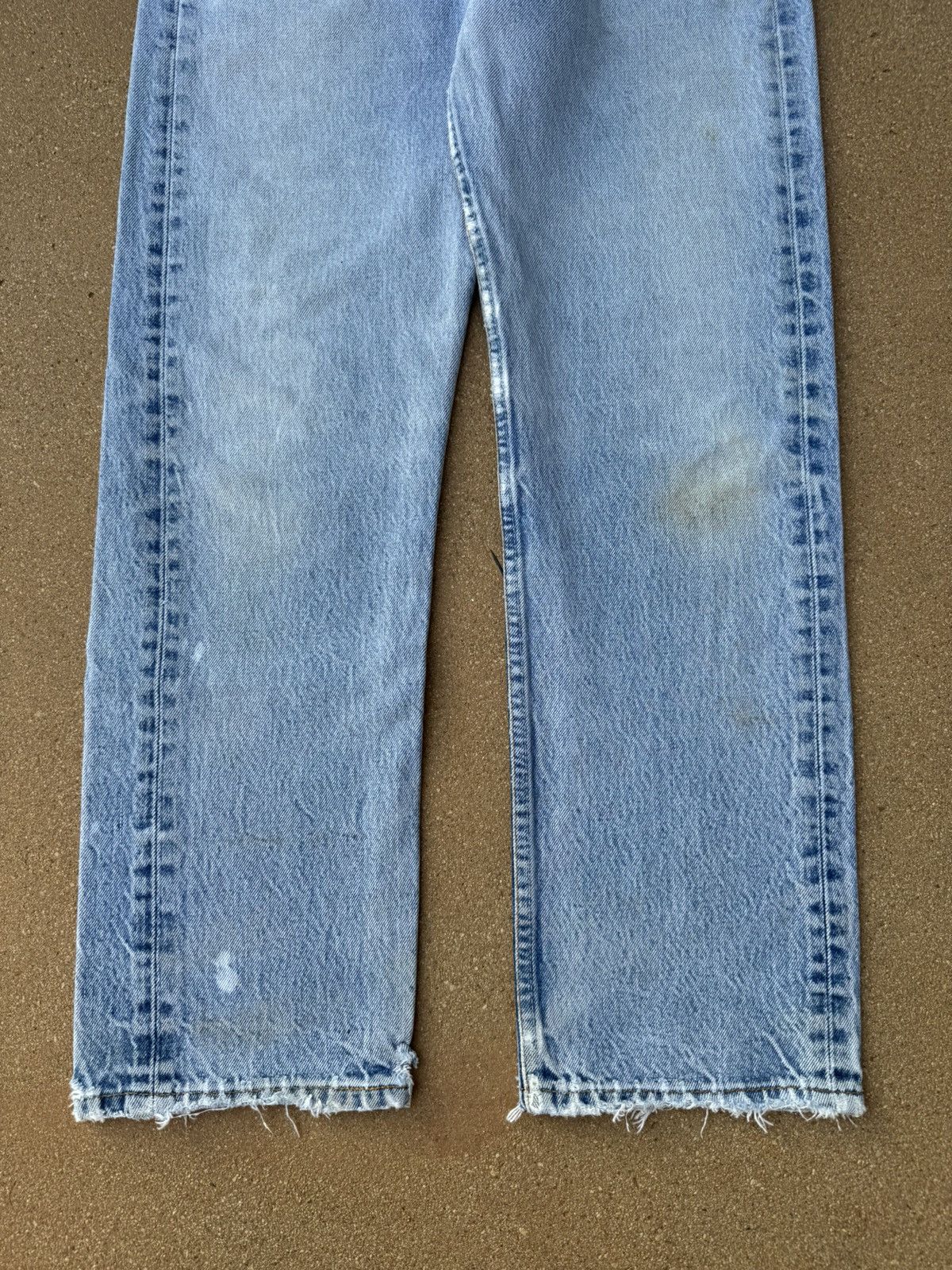 Levi's × Vintage Vintage 90’s Levi’s 501xx Buttonfly Straight Leg Jeans 29x28 Size US 29 - 3 Thumbnail