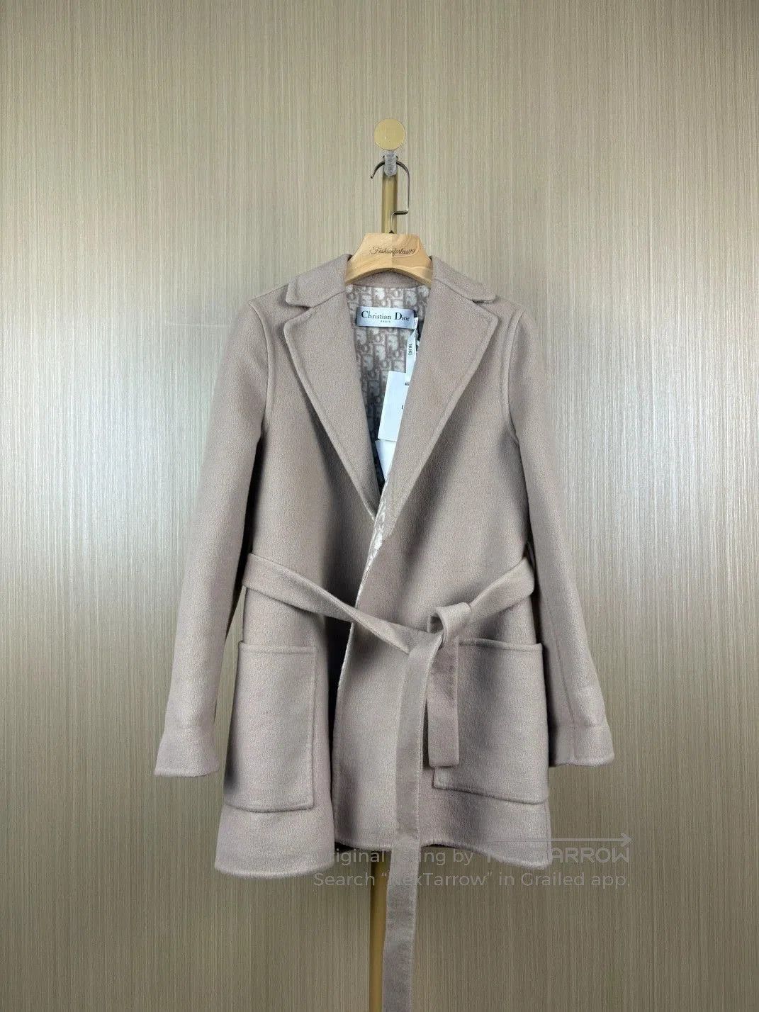 Dior pink floral double-faced wool coat. Size US S / EU 44-46 / 1 - 1 Thumbnail