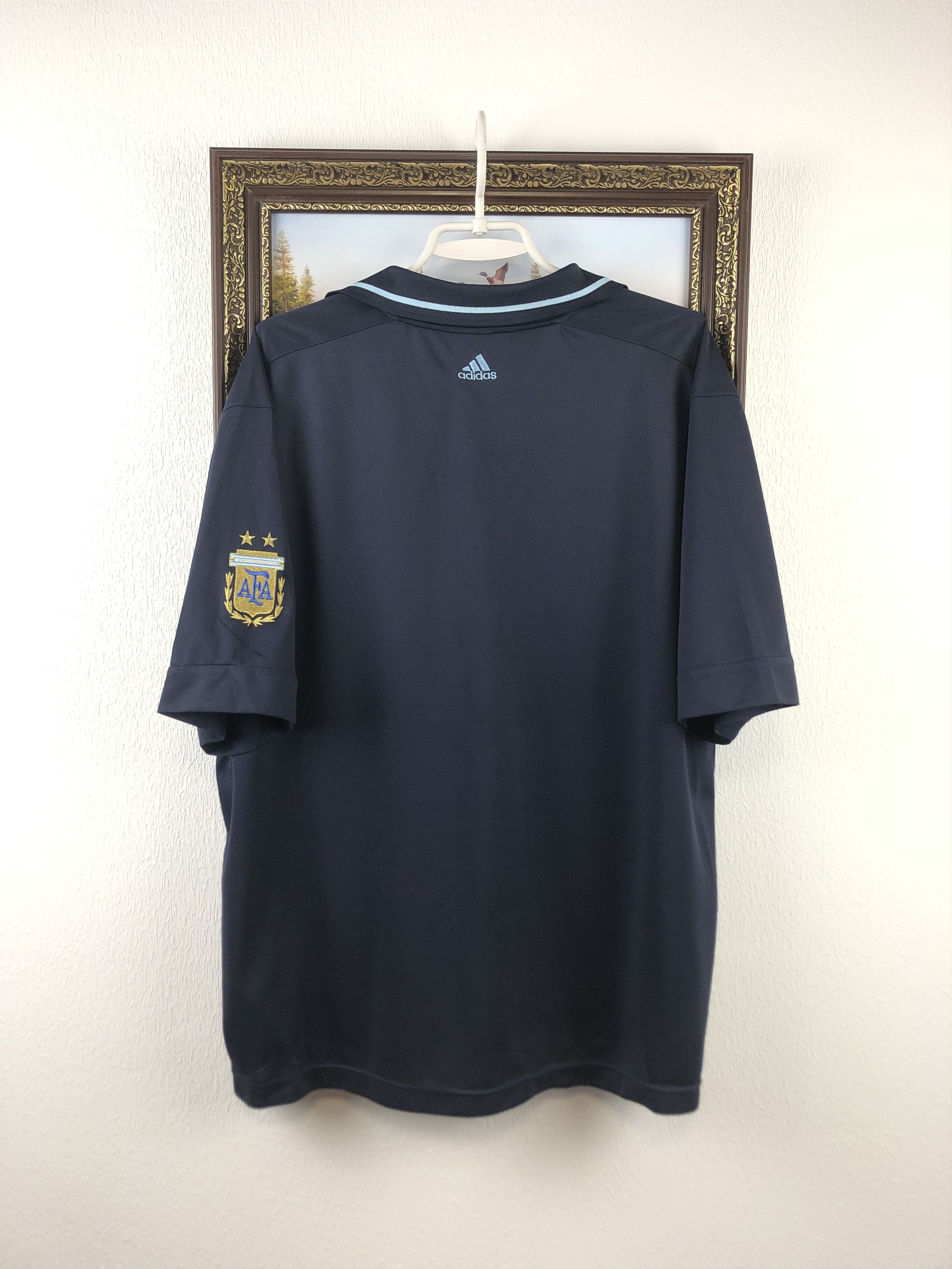 Adidas Vintage Argentina Football Shirt Soccer Jersey Messi Rare Size US XXL / EU 58 / 5 - 15 Thumbnail