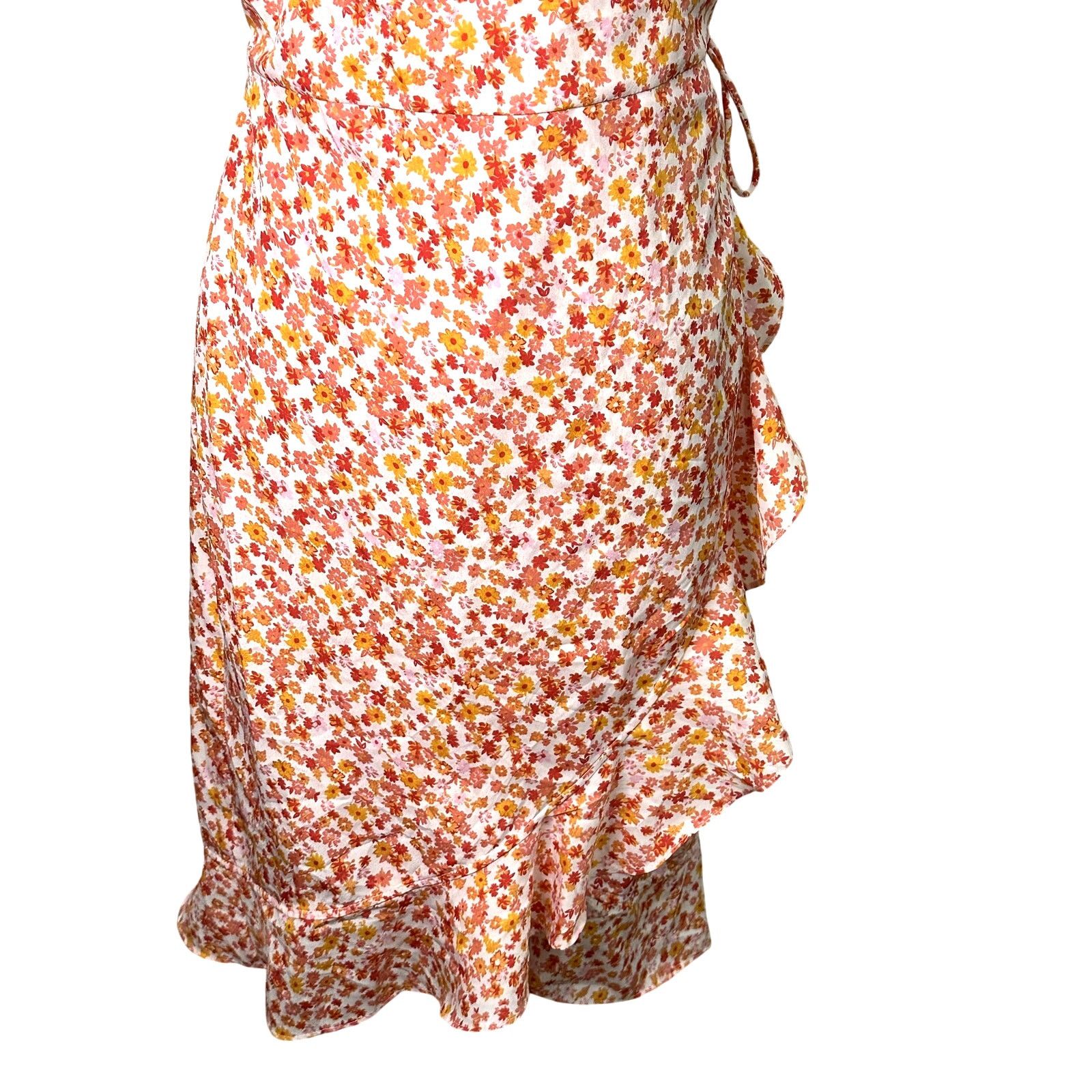 Other Vero Moda Mini Dress Adjustable Straps Ruffle Hem Floral L Size L / US 10 / IT 46 - 4 Thumbnail