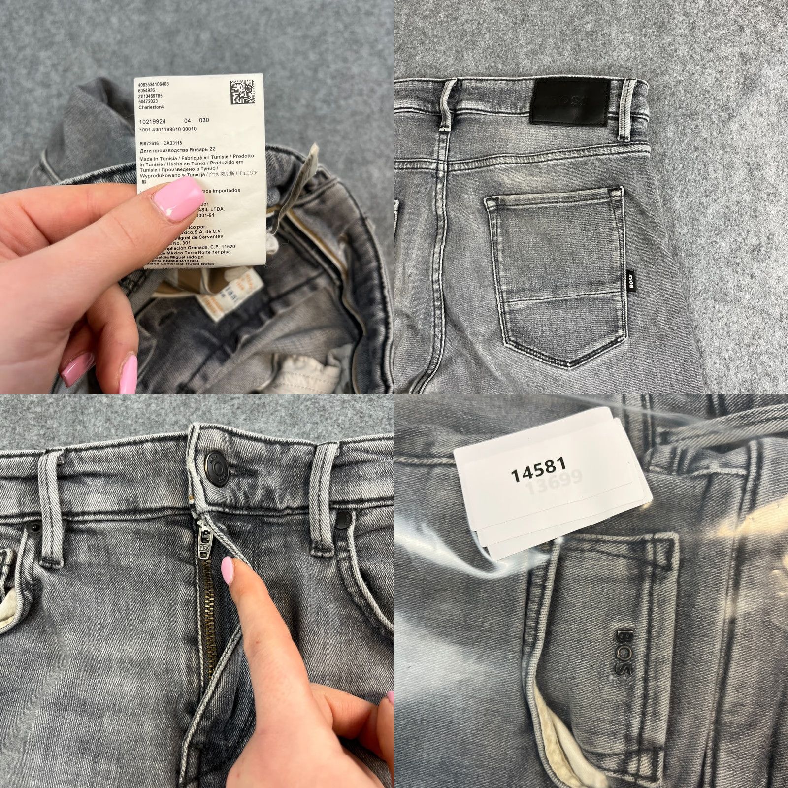 Hugo Boss HUGO BOSS Jeans Slim Skinny 32 Light Grey Stretch Charleston Mens Denim 5-Pocket Design Classic Comfort Size US 32 / EU 48 - 9 Thumbnail
