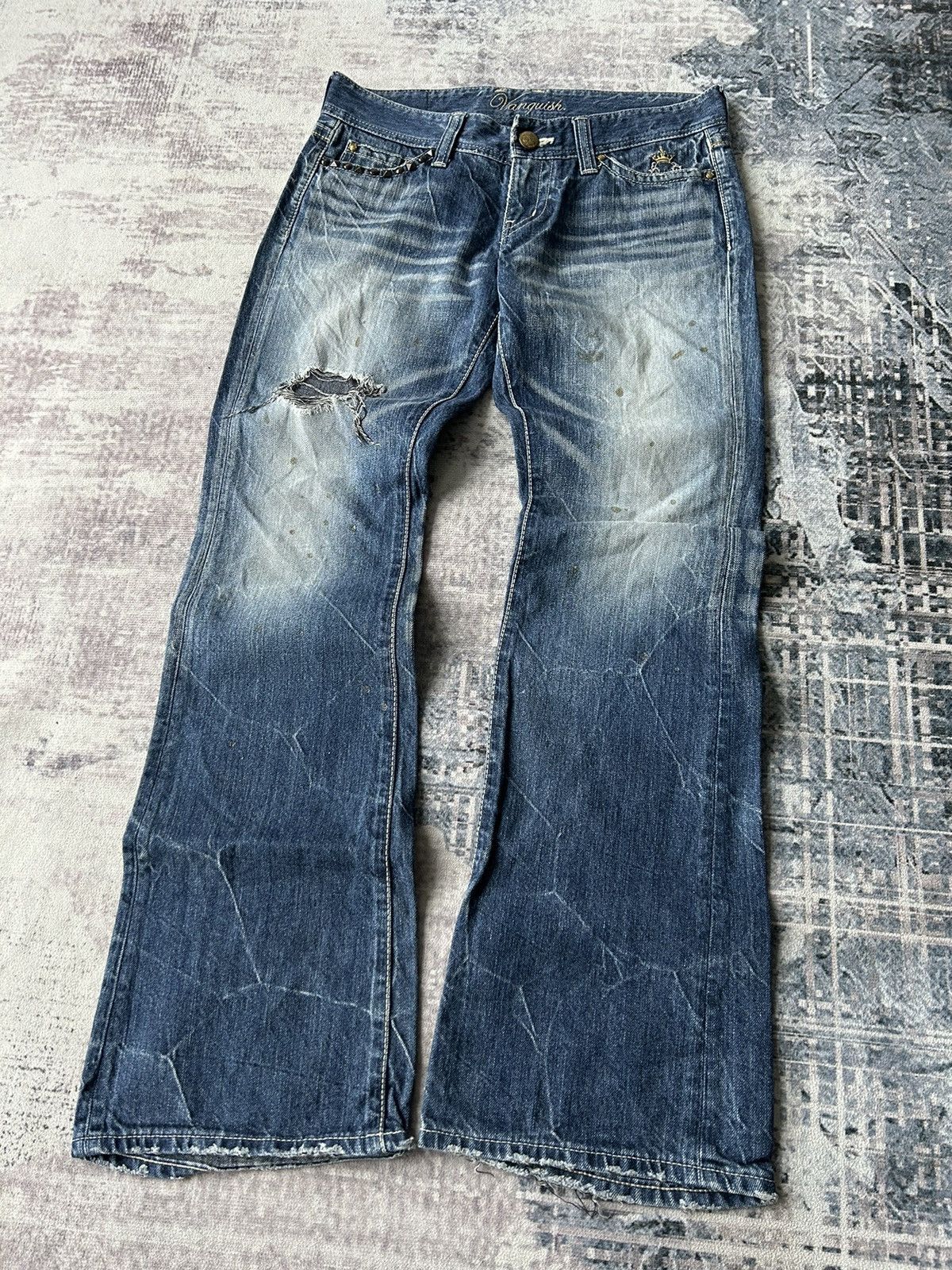 Vanquish Flared Vanquish Mudwash Punk Jeans Size US 31 - 2 Thumbnail