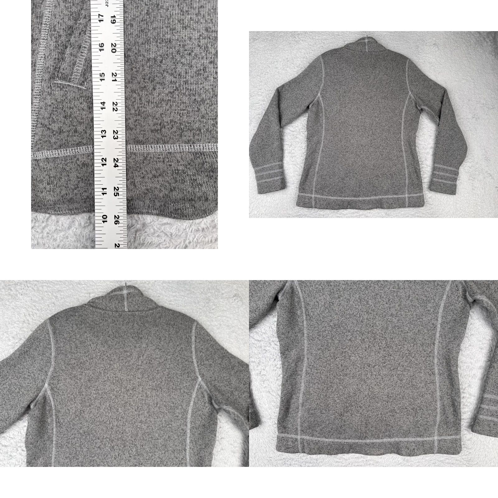 The North Face The North Face Fleece Jacket Womens L Gray Full Zip Heathered Knit Casual Activewear Jacket Womens Large Gray 90s? Size L / US 10 / IT 46 - 9 Thumbnail