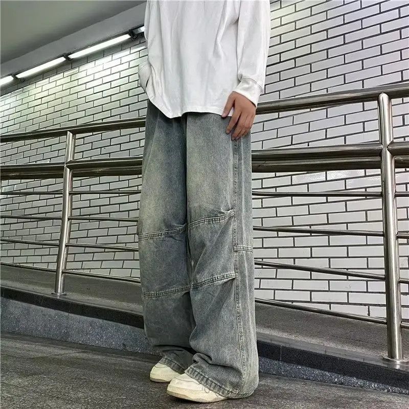 Japanese Brand × Jean Baggy Flared Patterned Denim Jeans Size US 34 / EU 50 - 3 Thumbnail