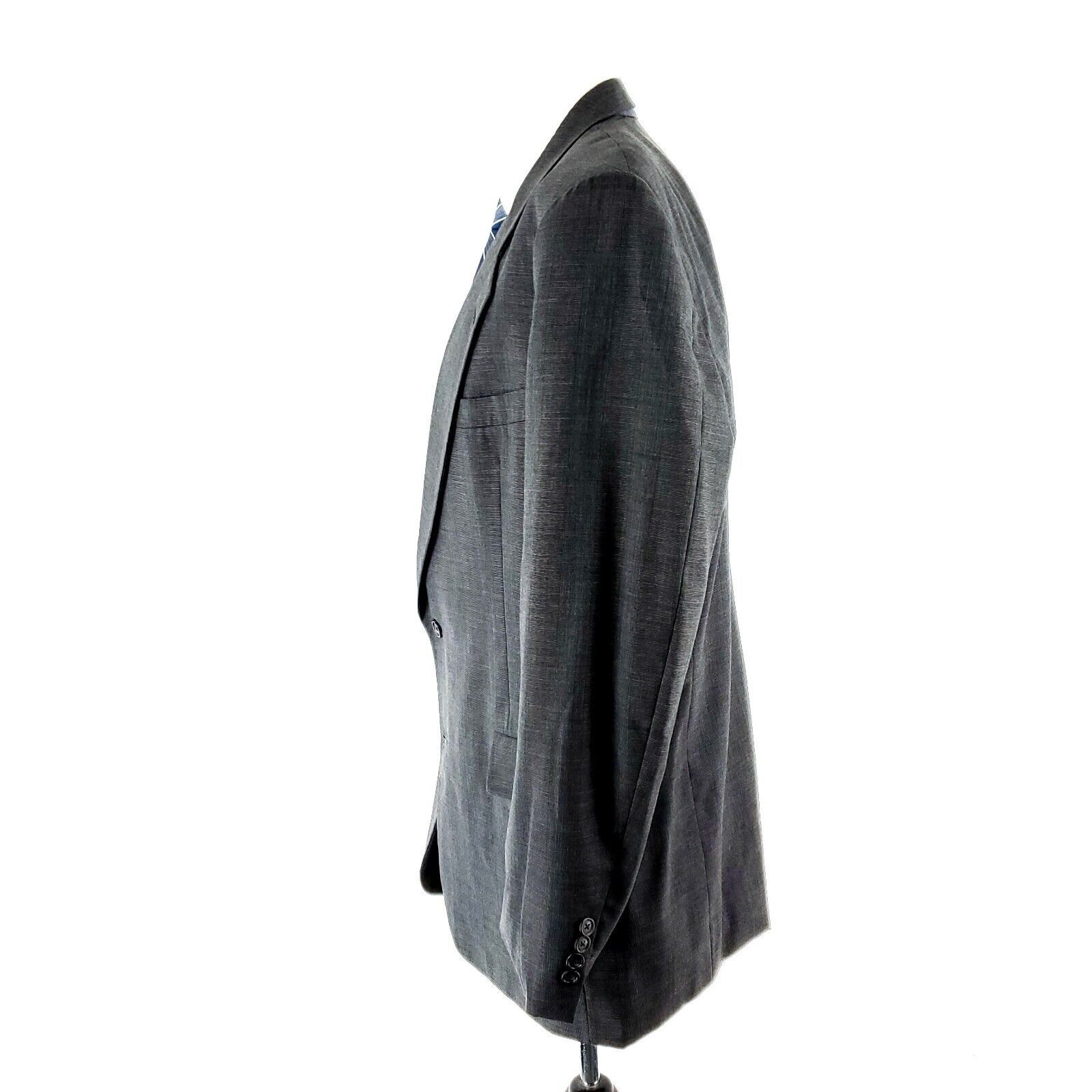 Hart Schaffner Marx Hart Schaffner Marx Silver Trumpeter Wool 2 Button Blazer 44 Size 44R - 4 Thumbnail