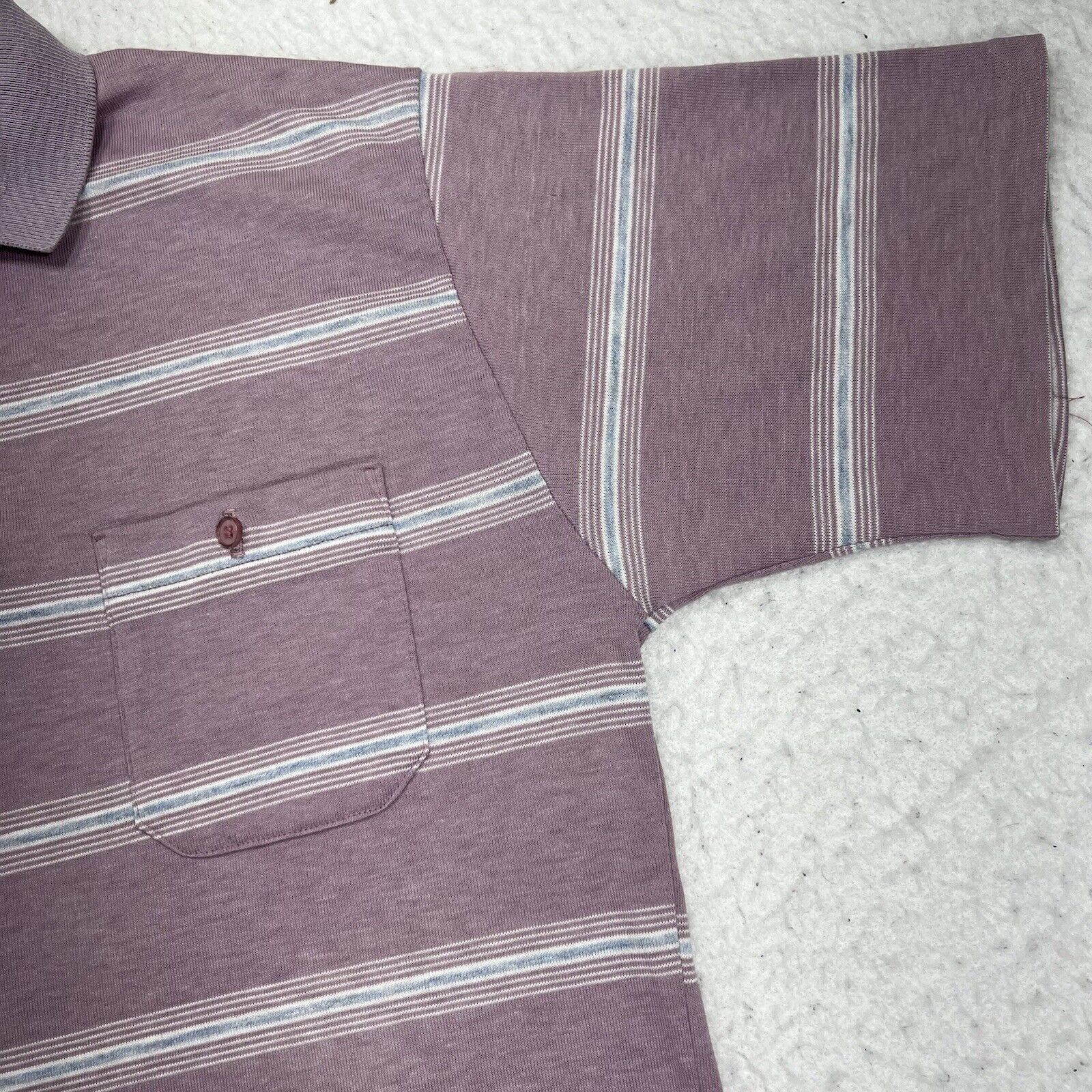 Knightsbridge Vintage Knightsbridge Medium Purple Striped Polo USA Size US M / EU 48-50 / 2 - 5 Thumbnail