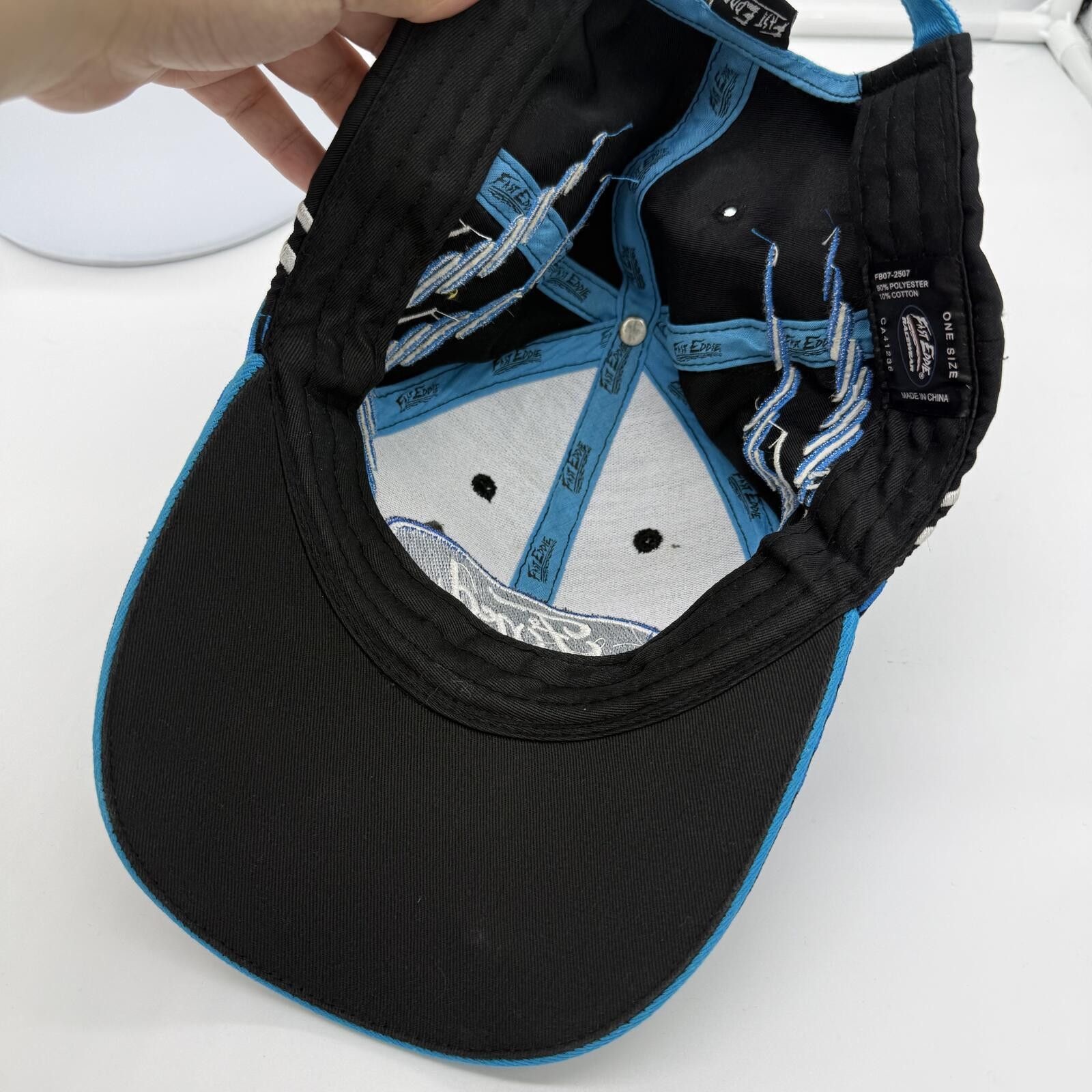 Other Y2K Ford Racing Hat Fast Eddie Adjustable Black Blue Size ONE SIZE - 4 Thumbnail