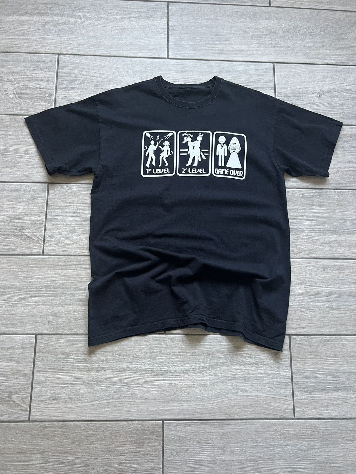Band Tees Vintage Gamer Levels Tee – Game Over Funny Graphic Shirt Size US S / EU 44-46 / 1 - 1 Thumbnail