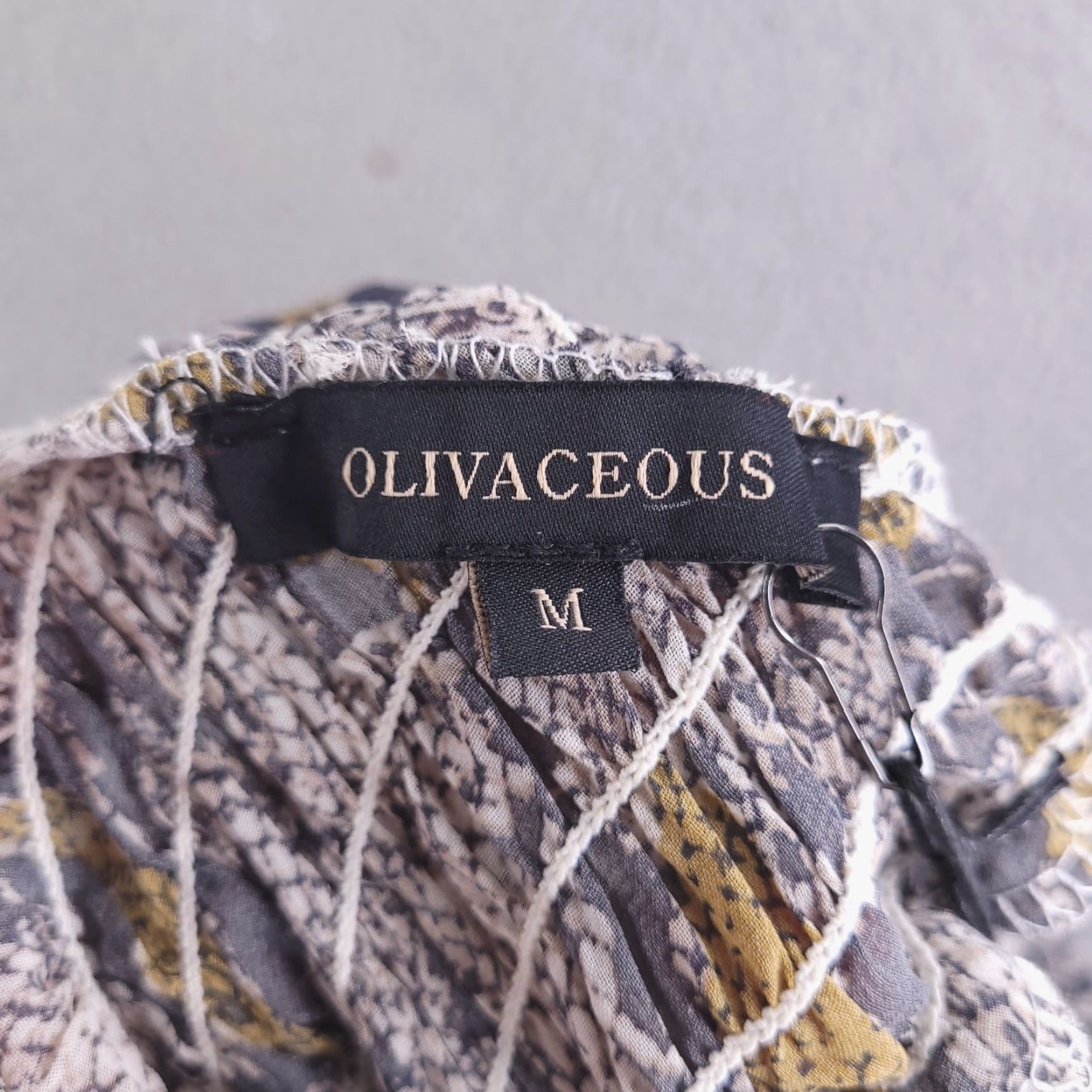 Vintage NEW Olivaceous Top Womens Medium Snakeskin Snake Print Polyester Crop Size S / US 4 / IT 40 - 4 Thumbnail